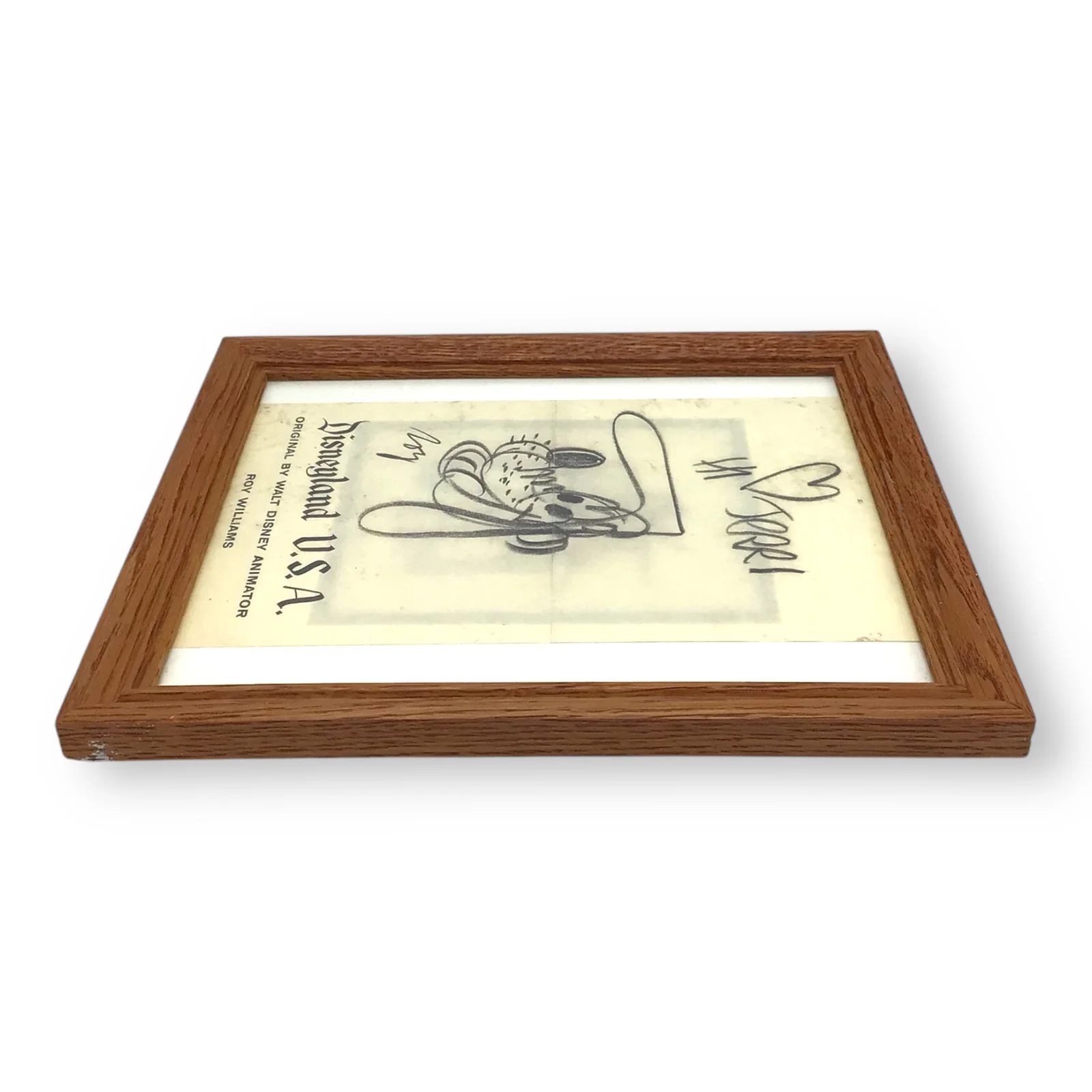 1963 Disneyland Pluto Sketch Signed by Roy Williams Mouseketeer - Image 3