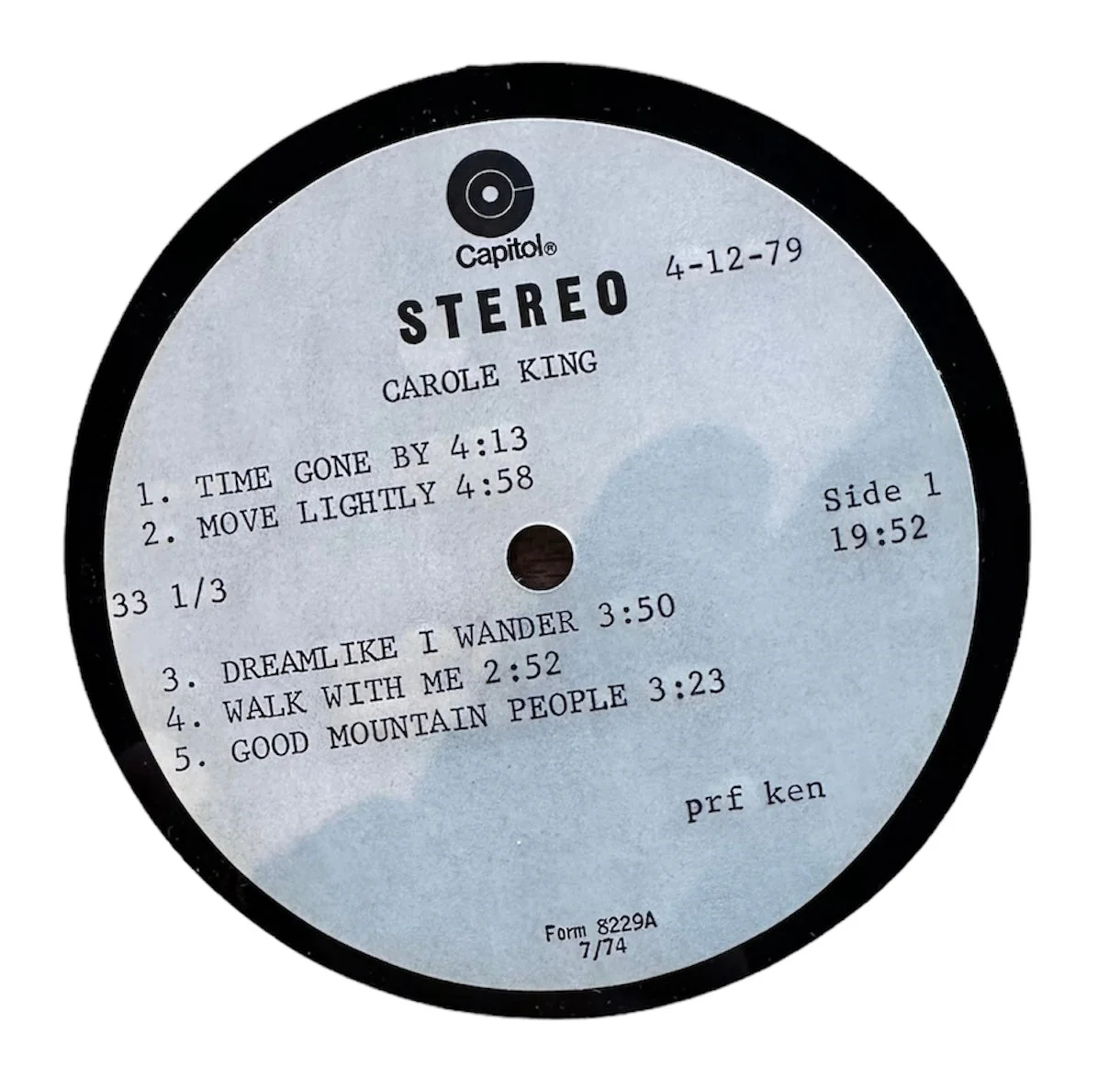 Rare 1979 Carole King Touch The Sky 2 One-Sided Acetate LPs - Capital Records - Image 6