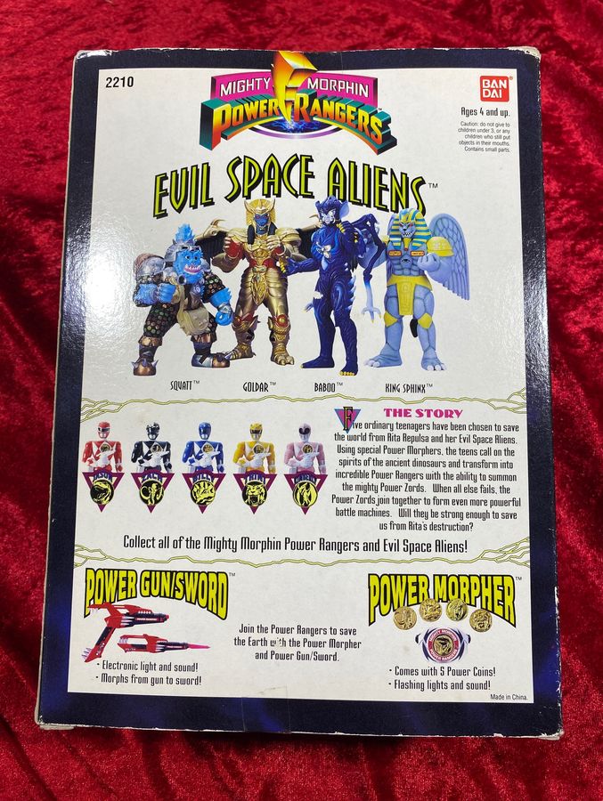 1993 Mighty Morphin Power Rangers Evil Space Aliens Bones Action Figure *READ* - Image 3