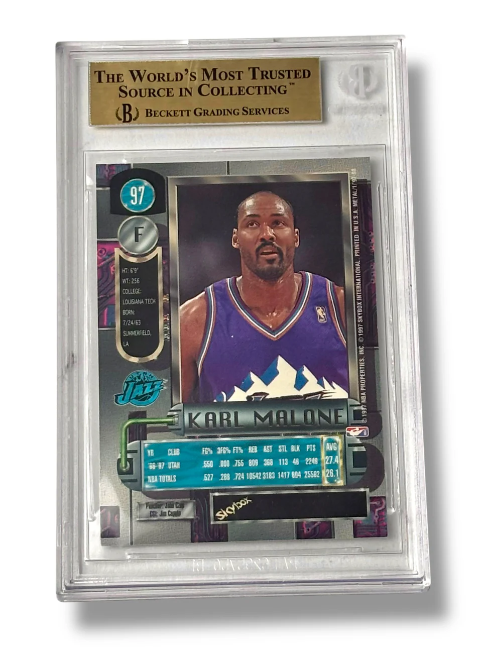 1997-98 Metal Universe #97 Karl Malone BGS 9.5 - 0013418821 - Image 2