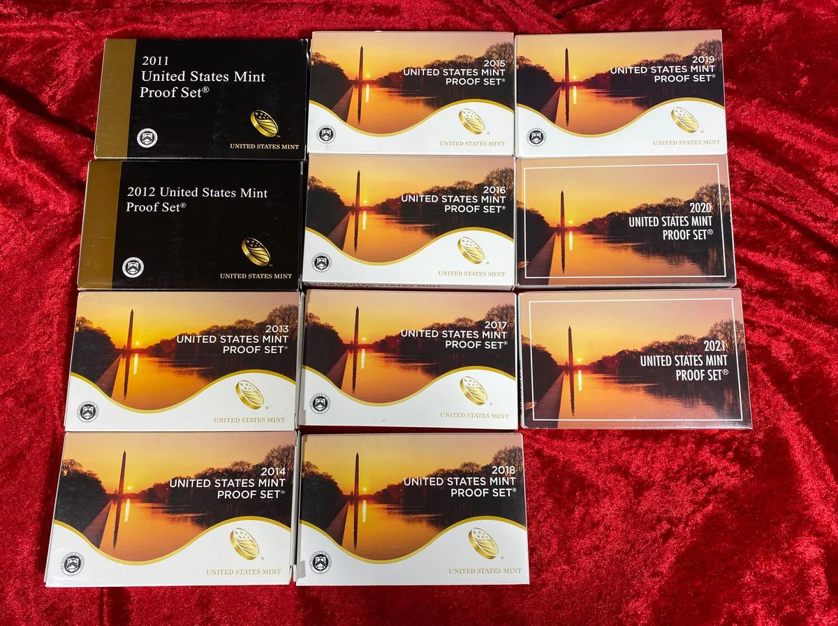United States Proof Set Lot 1999 Thru 2021 - With Boxes and COA - Image 3
