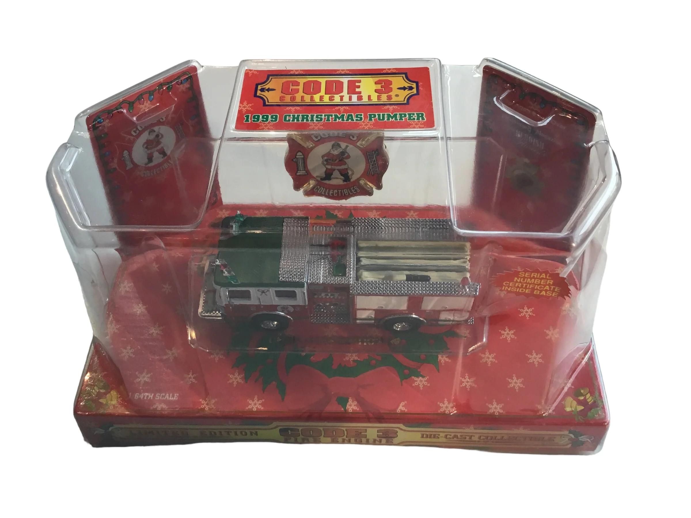 1999 Christmas Luverne Pumper - Code 3 Ferrara Diecast 1/64 Fire Engine - Image 2