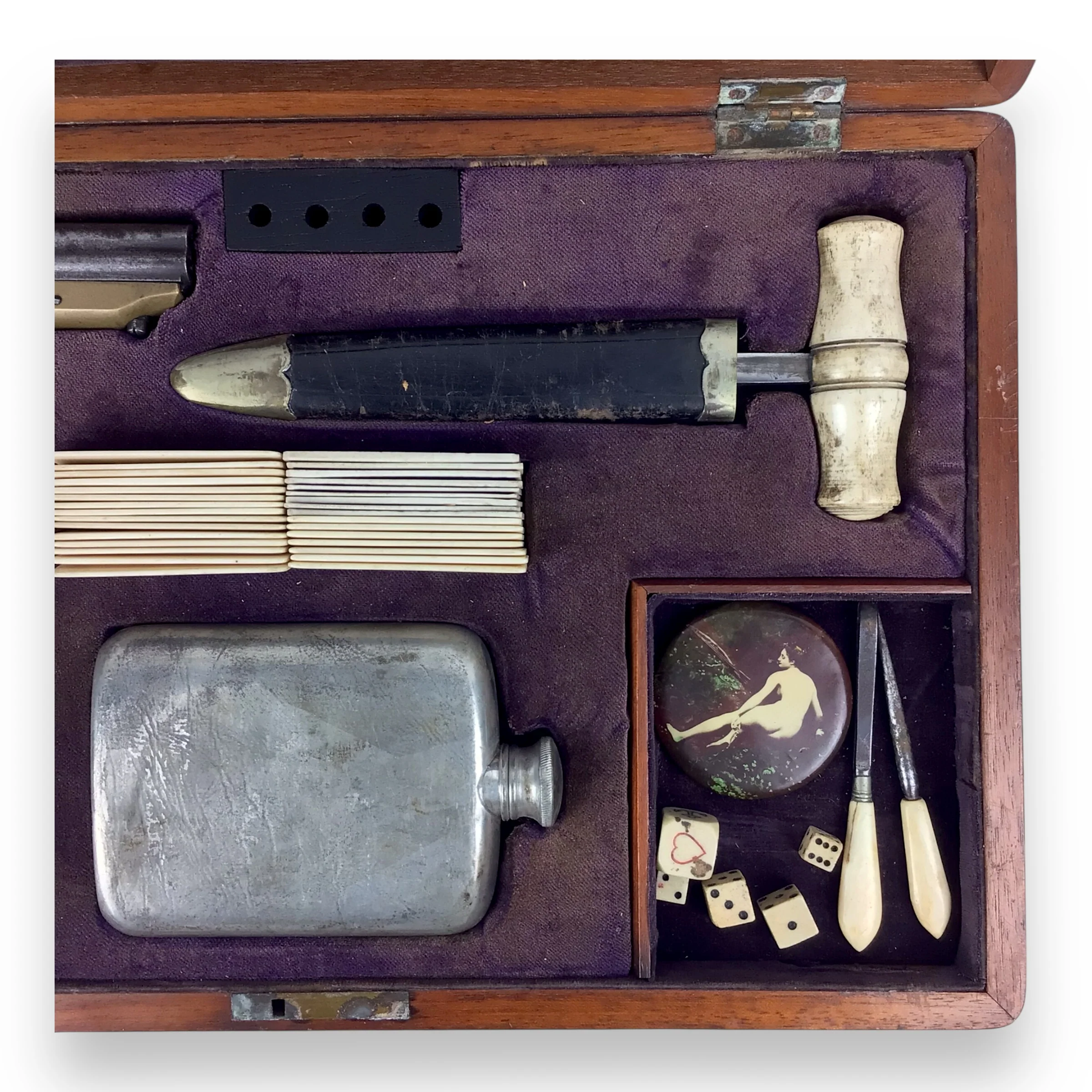 19th-Century Gambler’s Kit w/ Sharps Four-Barrel Derringer, Push Dagger & More - Image 4