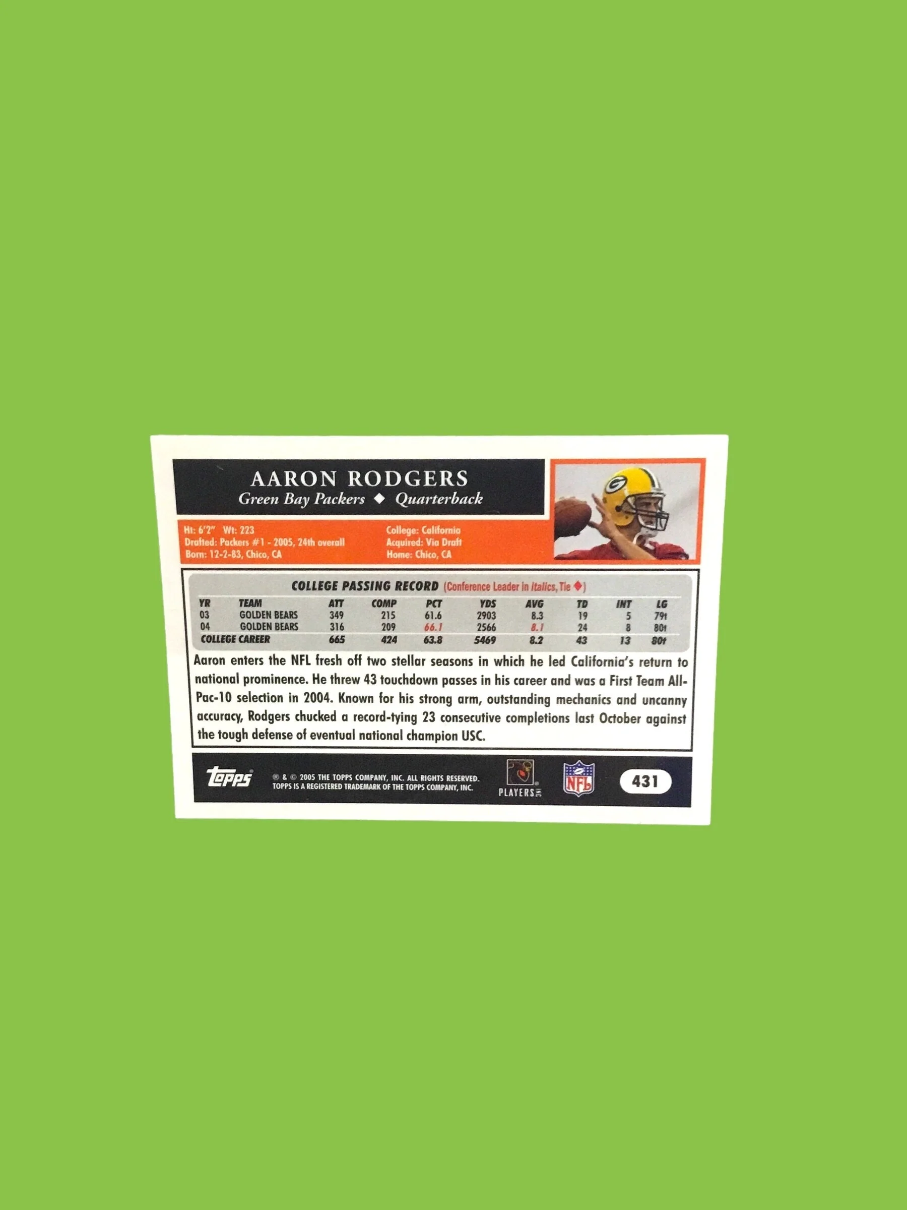 2005 TOPPS NFL FOOTBALL COMPLETE FACTORY SET (445) W/ ROOKIE CARDS AARON RODGERS - Image 4