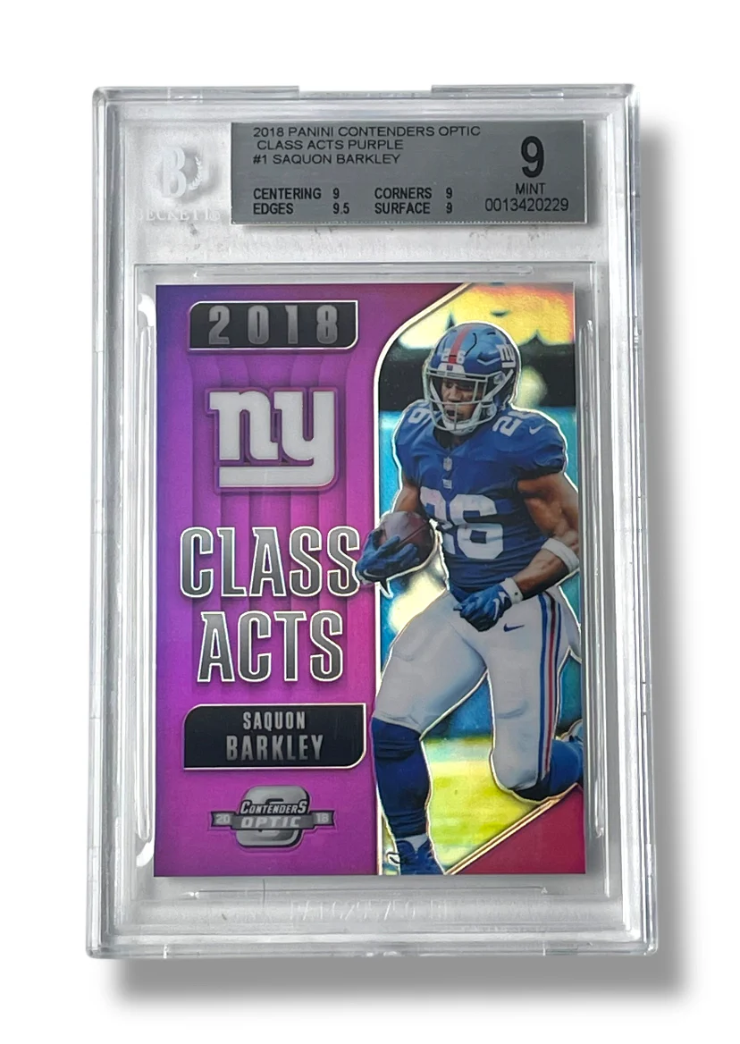 2018 Contenders Optic Class Acts /99 Saquon Barkley RC BGS 9 - 0013420229