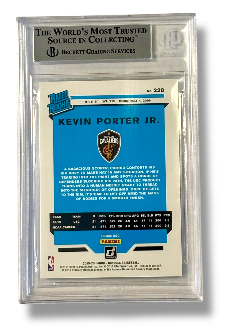 2019-20 Donruss Press Proof Blue Laser /49 #228 Kevin Porter Jr. RC BGS 9 - 0013492724 - Image 2