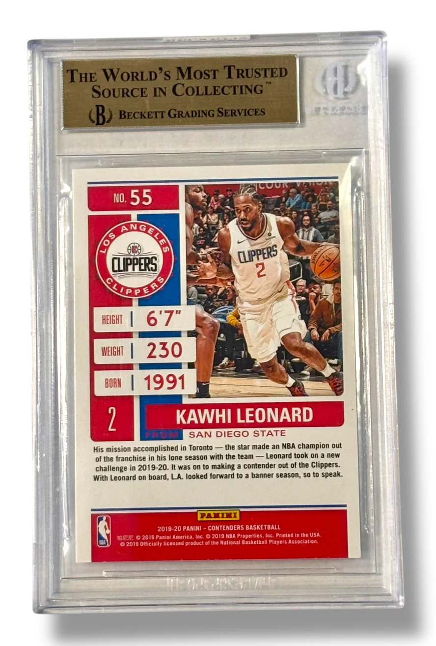 2019 Contenders #55 Kawhi Leonard NBA Championship Year BGS 9.5 - 0013418816 - Image 2