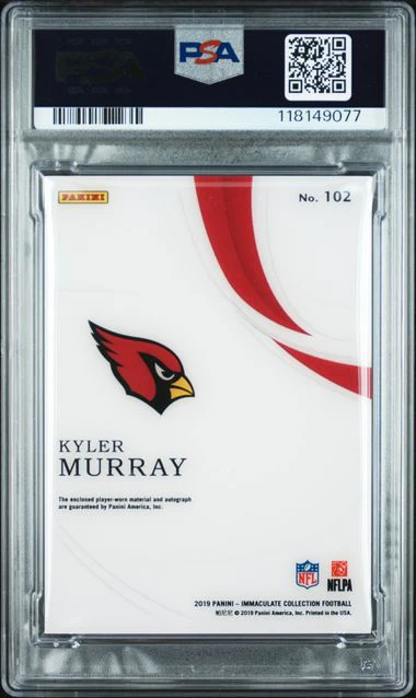 2019 Immaculate RPA /99 Kyler Murray RC Rookie Auth Auto PSA 8 Pop 1! - 118149077 - Image 2