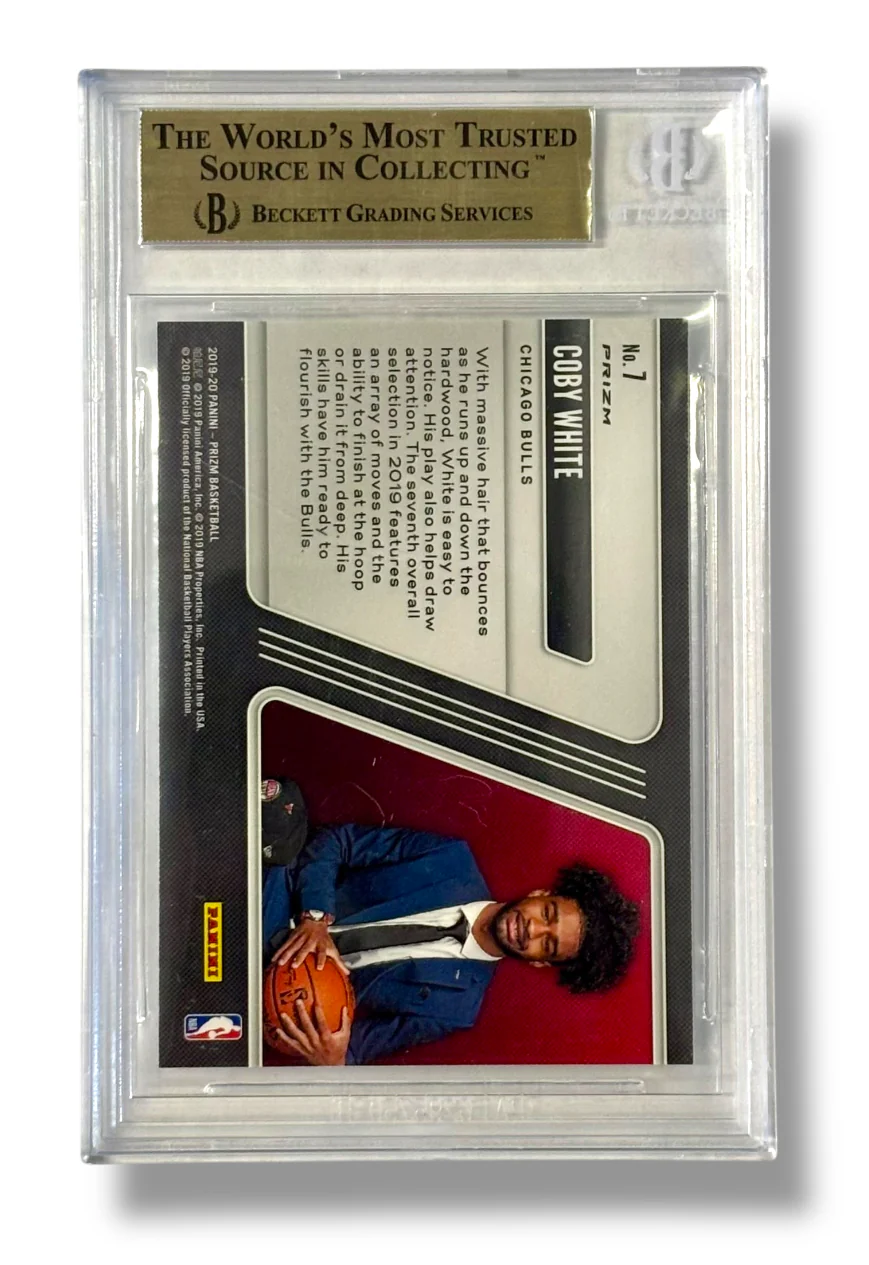 2019 Panini Prizm Fast Break Luck of the Lottery Coby White BGS 9.5 Gem Mint - 0013421825 - Image 2