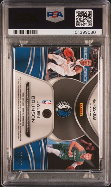 2020 Spectra Cracked Ice Full Spectrum /35 Auto #FSS-JLB Jalen Brunson PSA Auto 10 - 101399080 - Image 2