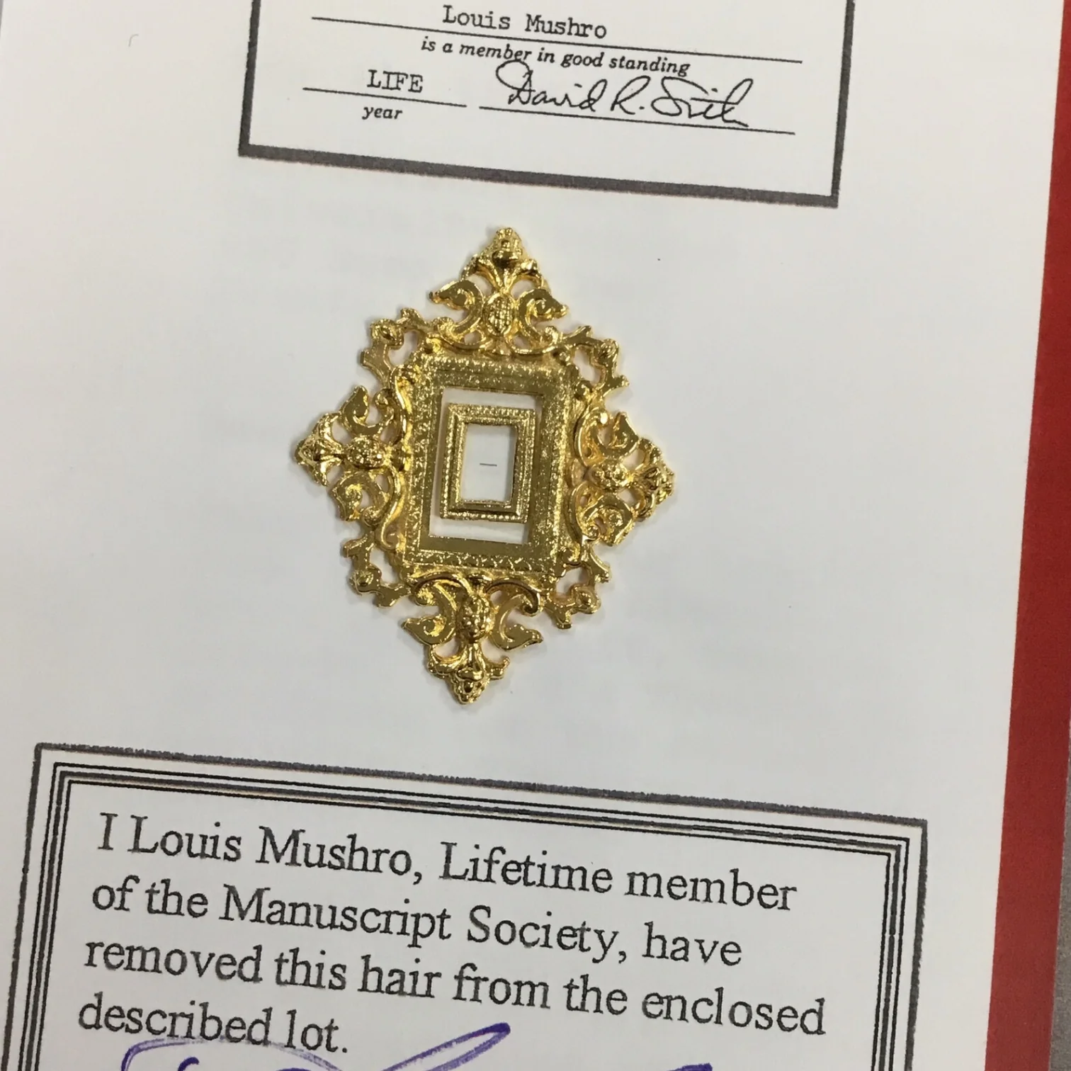 Abraham Lincoln Hair Clipping - MOST Documented Hair with Certificate of Authenticity - Image 2