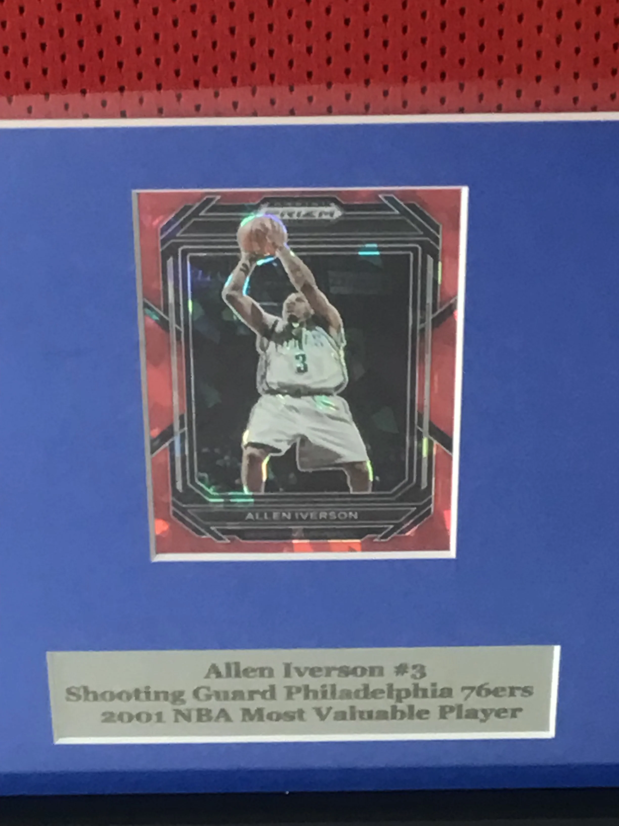 Allen Iverson Framed & Signed Autographed Jersey w/ JSA Cert & Prizm Insert Card - Image 4