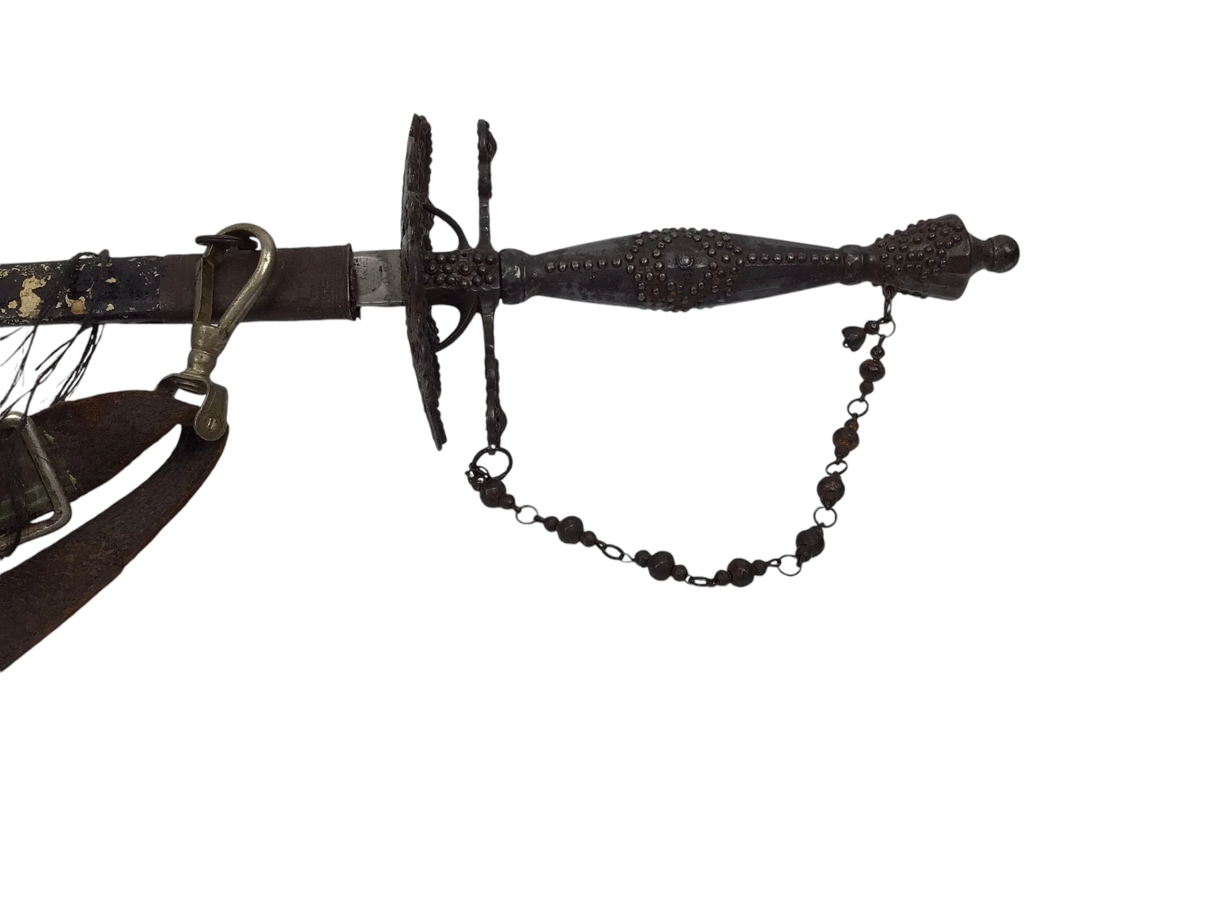 Rev War French Officer Rapier w/ Chain Guard & Scabbard, 18th C, Rare Sword - Image 6