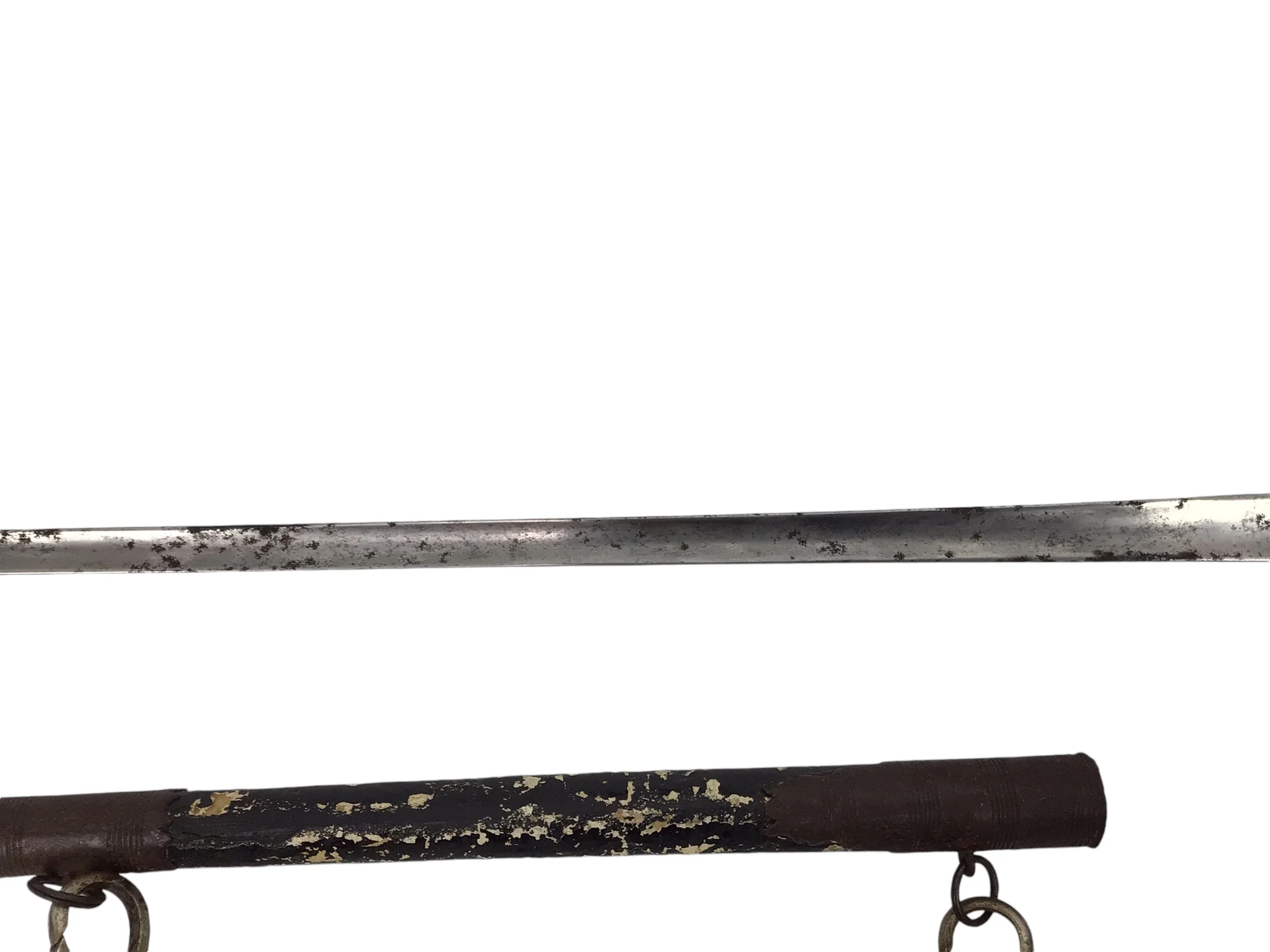 Rev War French Officer Rapier w/ Chain Guard & Scabbard, 18th C, Rare Sword - Image 7