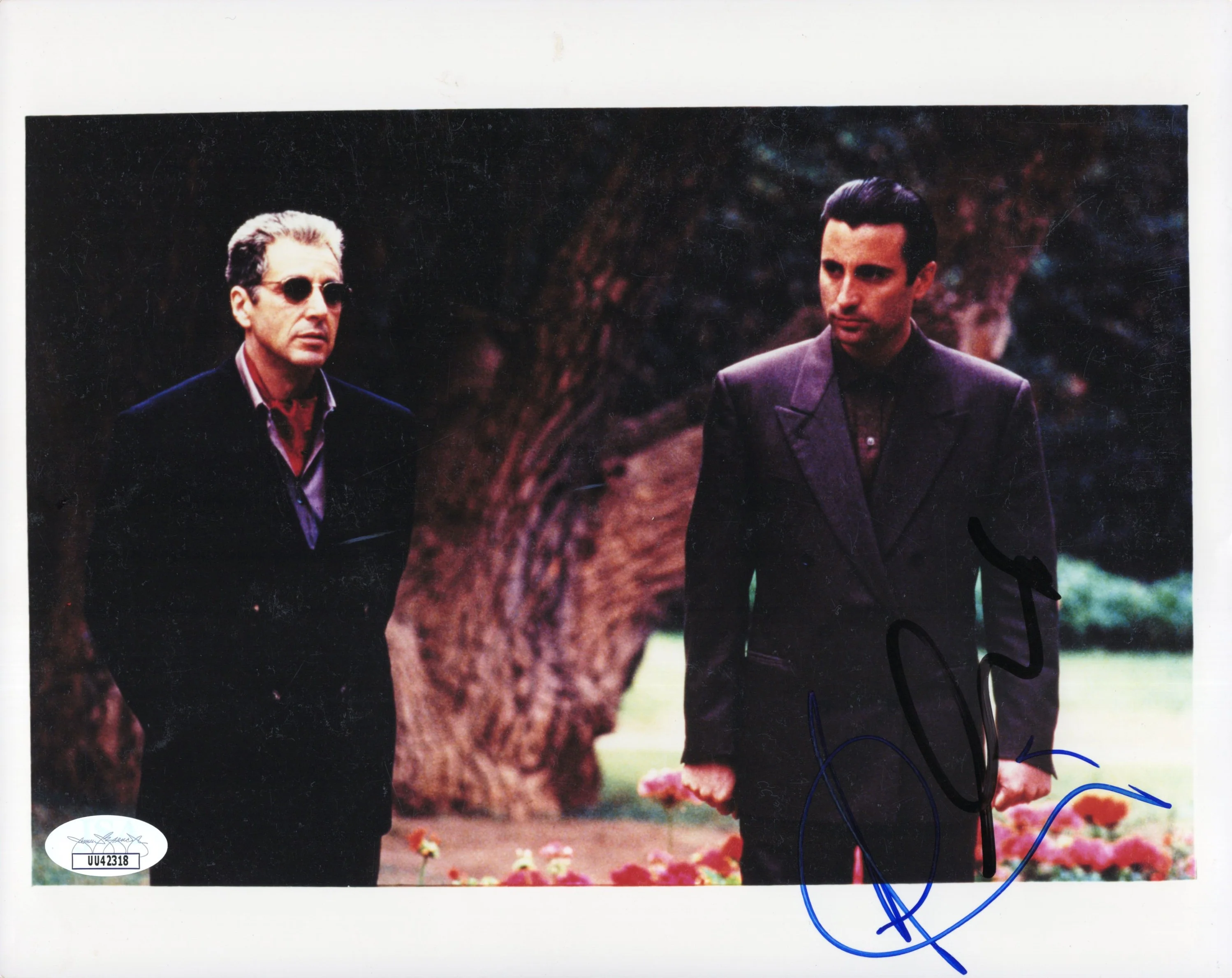 Andy Garcia Signed 8x10 Photo w/ Al Pacino – Godfather – JSA & PSA Cert