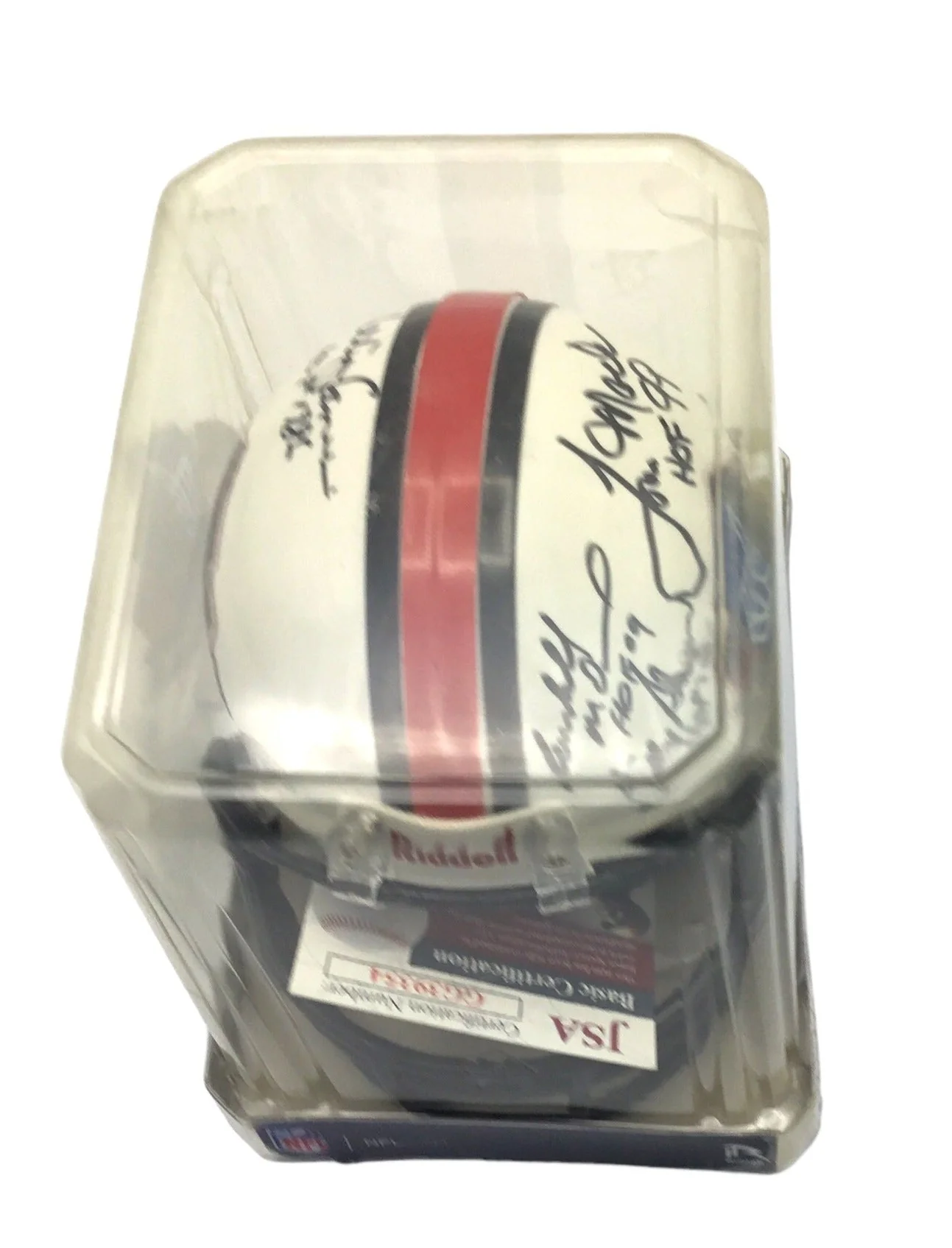 Anthony Munoz  Autographed + 5  Others Multiple Teams Hall of Fame Football Mini Helmet - Image 7