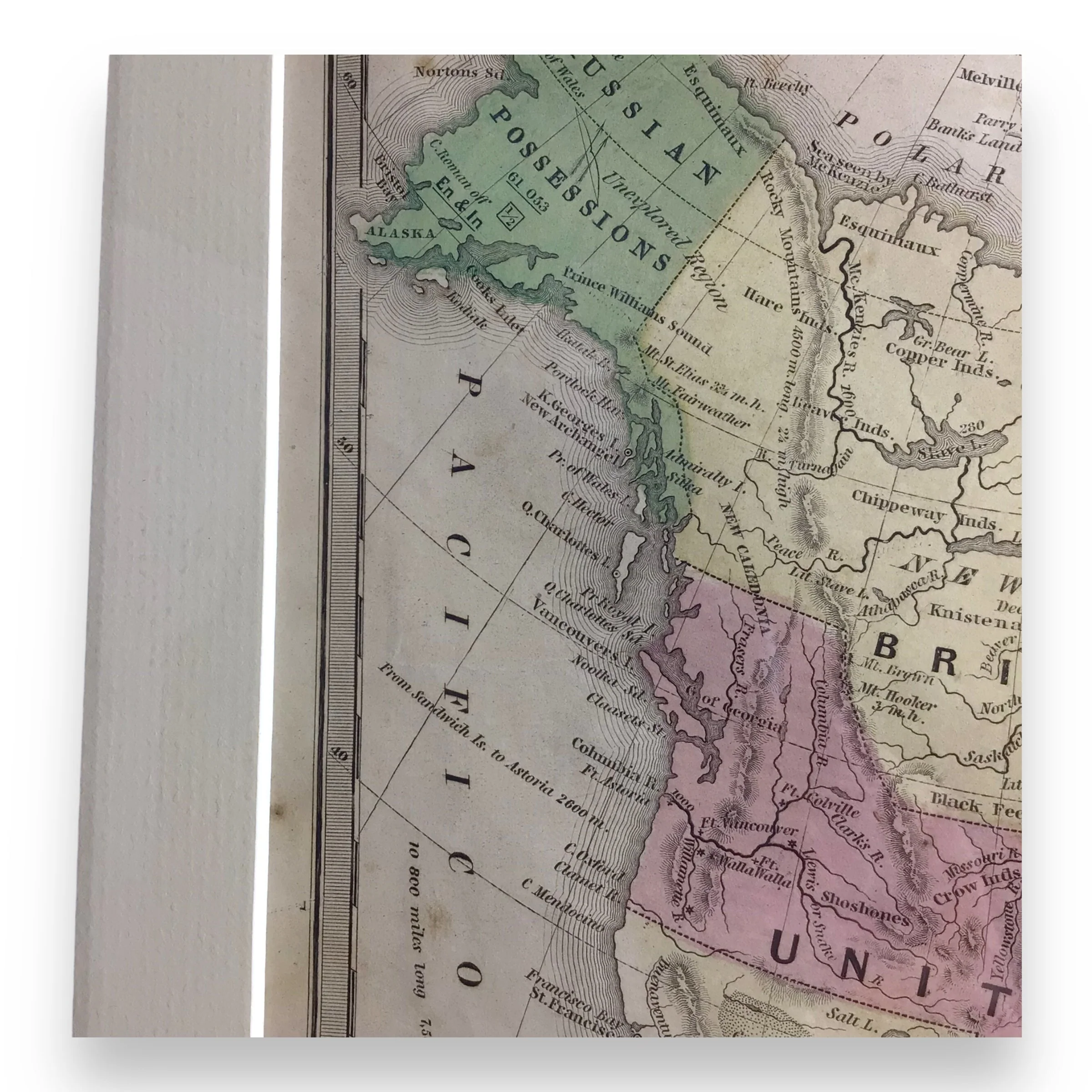 Antique Map of North America, Early Texas Republic & Russian Alaska - 1839 - Image 11