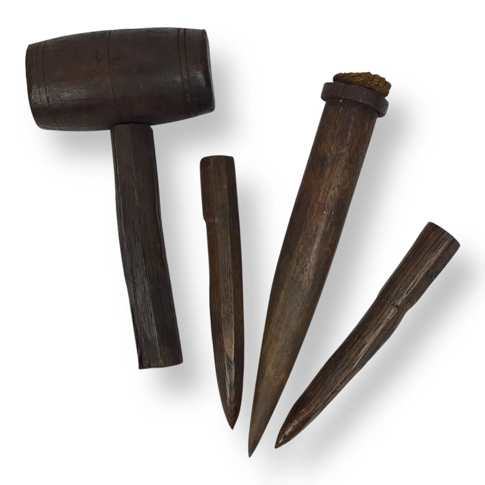 Antique Vampire Hunting Kit w/ Wooden Stakes & Mallet, Late 19th-Early 20th C. - Image 7
