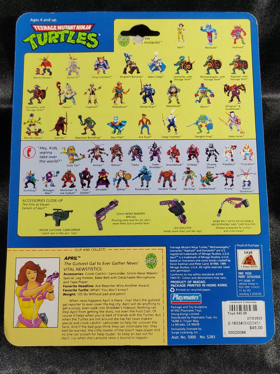 April The Gutsiest Girl Teenage Mutant Ninja Turtles TMNT Playmates New - Image 7