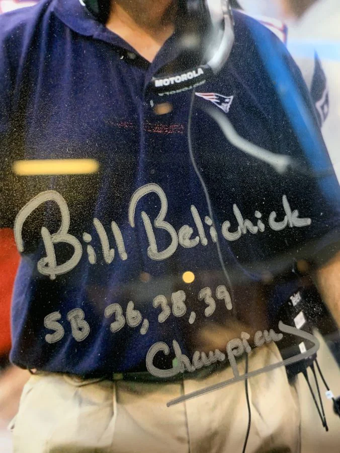 Bill Belichick Signed Photo New England Patriots SB 36 38 39 PSA/DNA Framed - Image 2