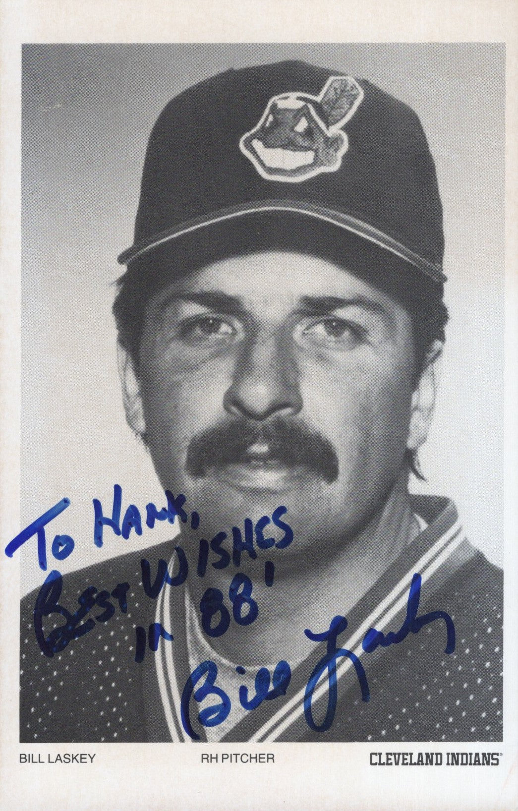 Bill Laskey Signed Photos & Cards Set Personalized "To Hank" Atlanta Braves - Image 3
