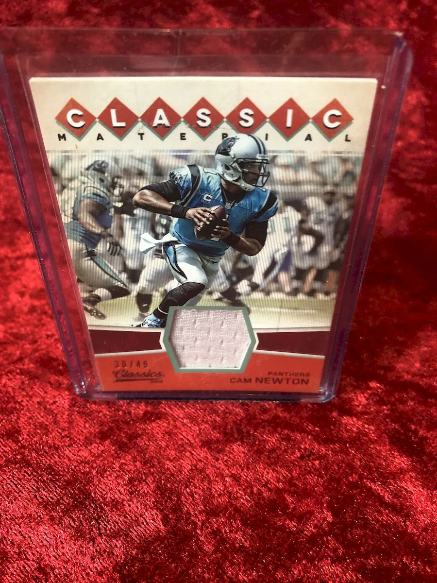Cam Newton Panthers Signed Football w/ Figure & Jersey Card – GTSM COA Shadowbox - Image 6