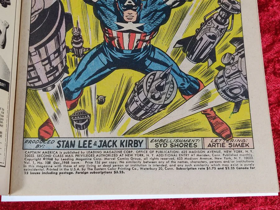 Captain America #108- Stan Lee & Jack Kirby - Marvel 1968 - Image 11