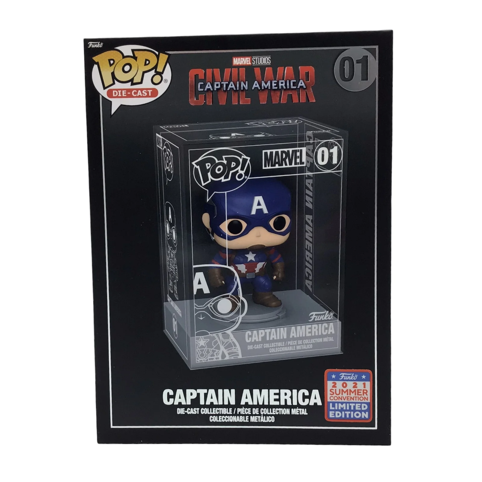 Captain America Pop! Die-Cast #01 – Civil War (2021 Summer Convention Exclusive)