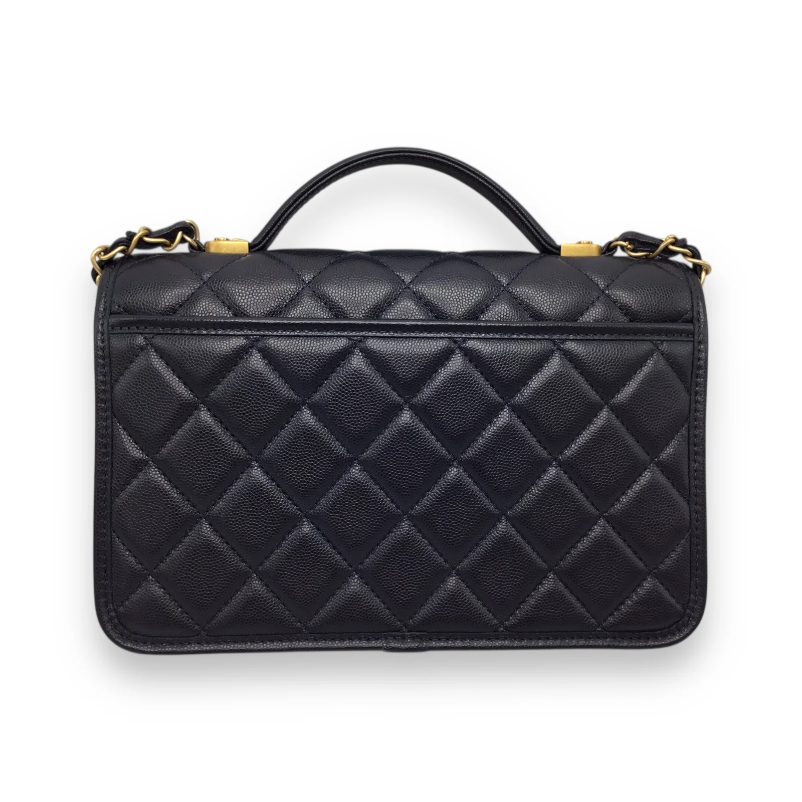 Chanel Flap Bag Dark Blue Caviar Leather w/ Gold Hardware - Image 2