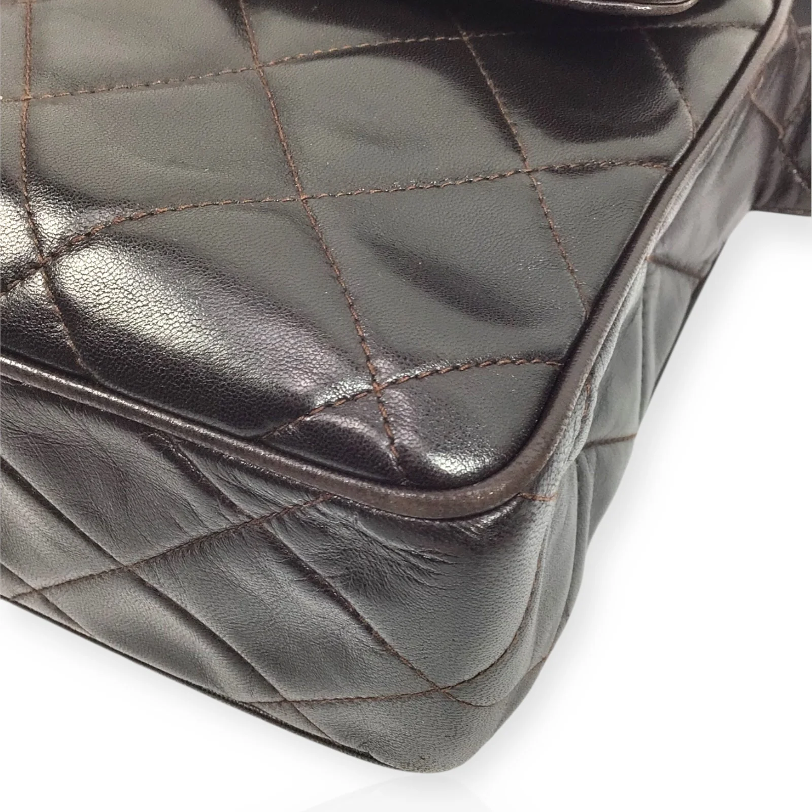Chanel Large Camera Bag in Brown Quilted Lambskin Leather with Tassel Accent - Image 7