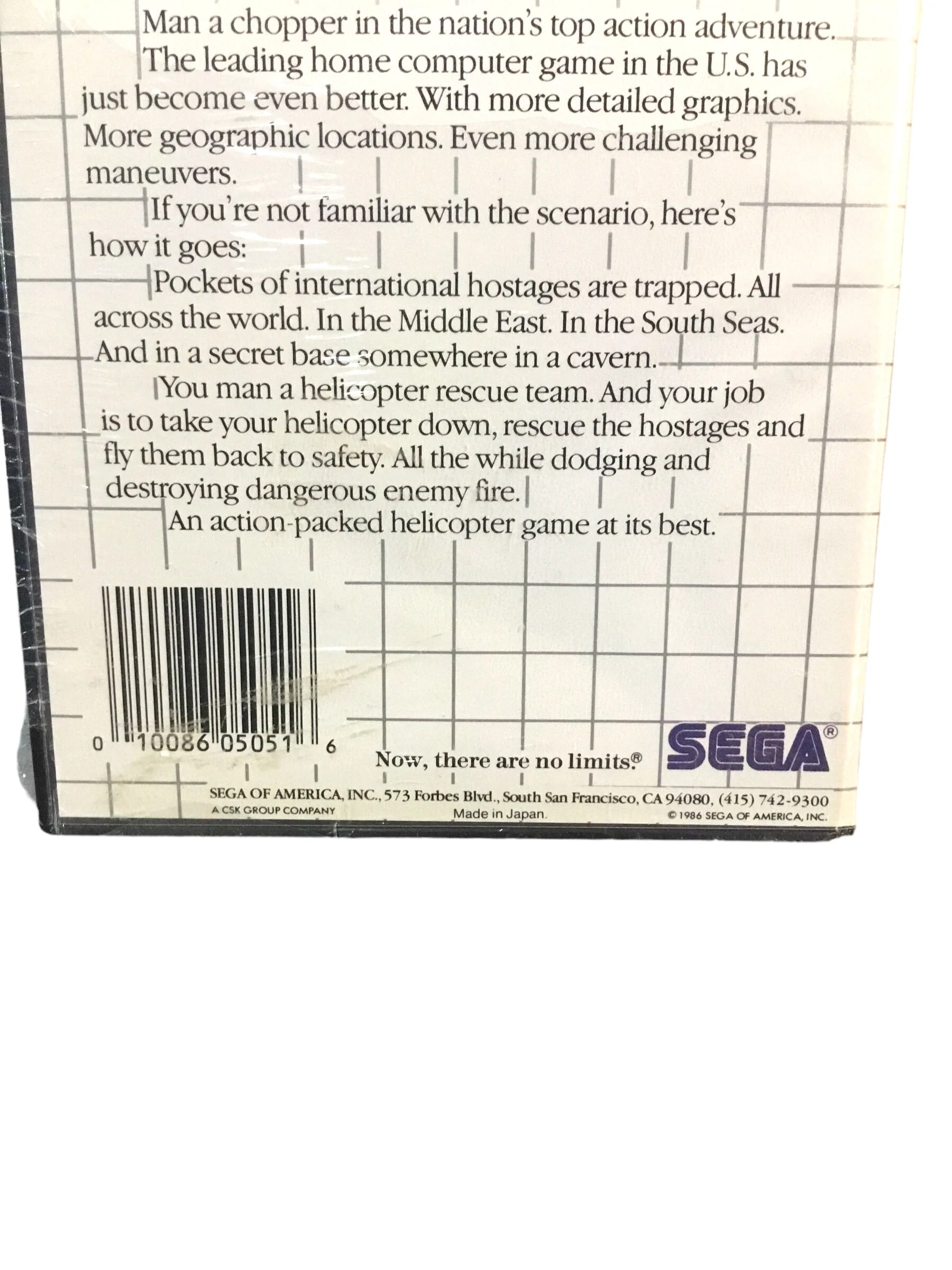 CHOPLIFTER for Sega Master System Complete w/Hang Tab! US Version! Authentic Sealed - Image 6