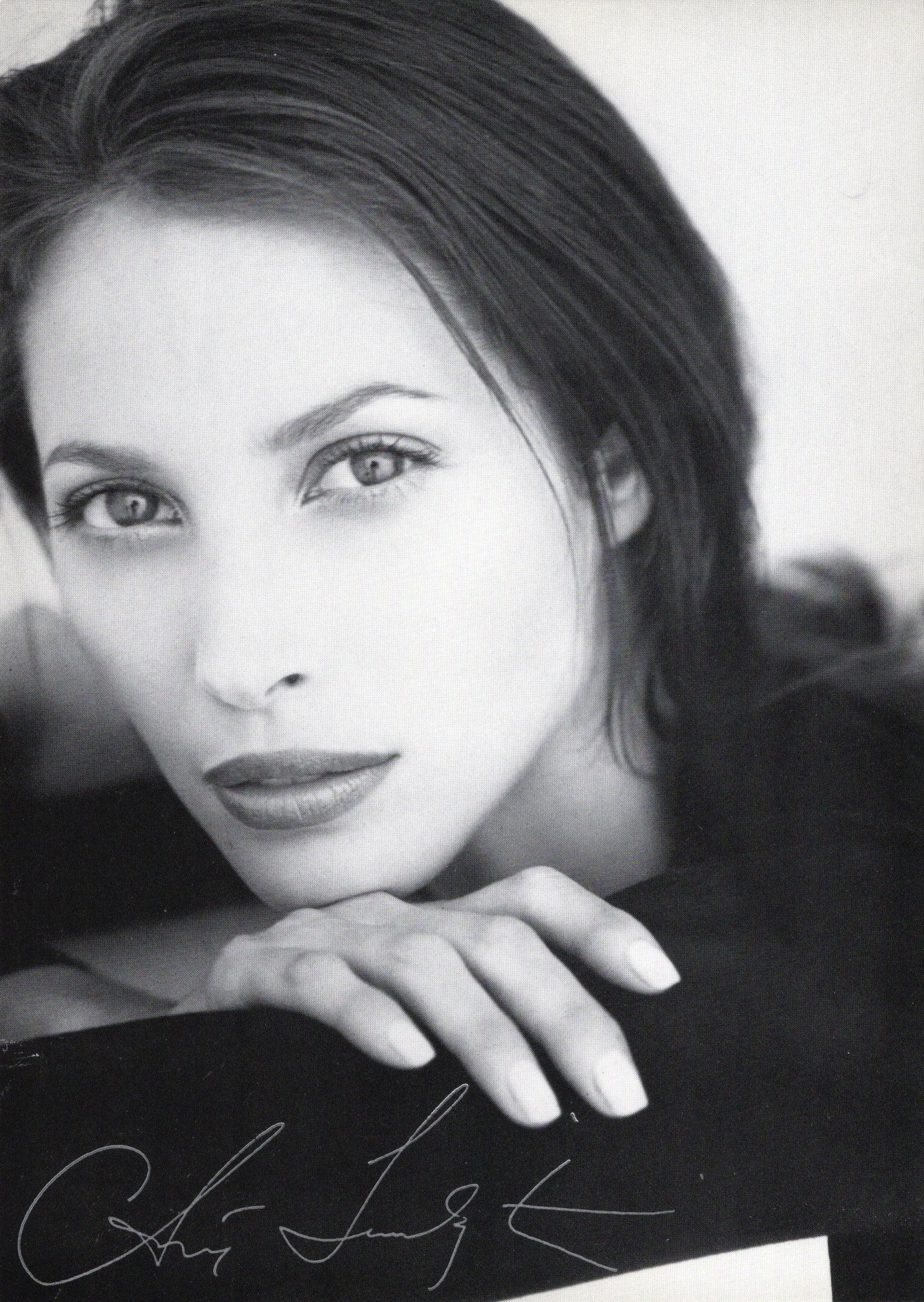 Christy Turlington Signed Photo 5x7 B&W, Christy Turlington Autograph