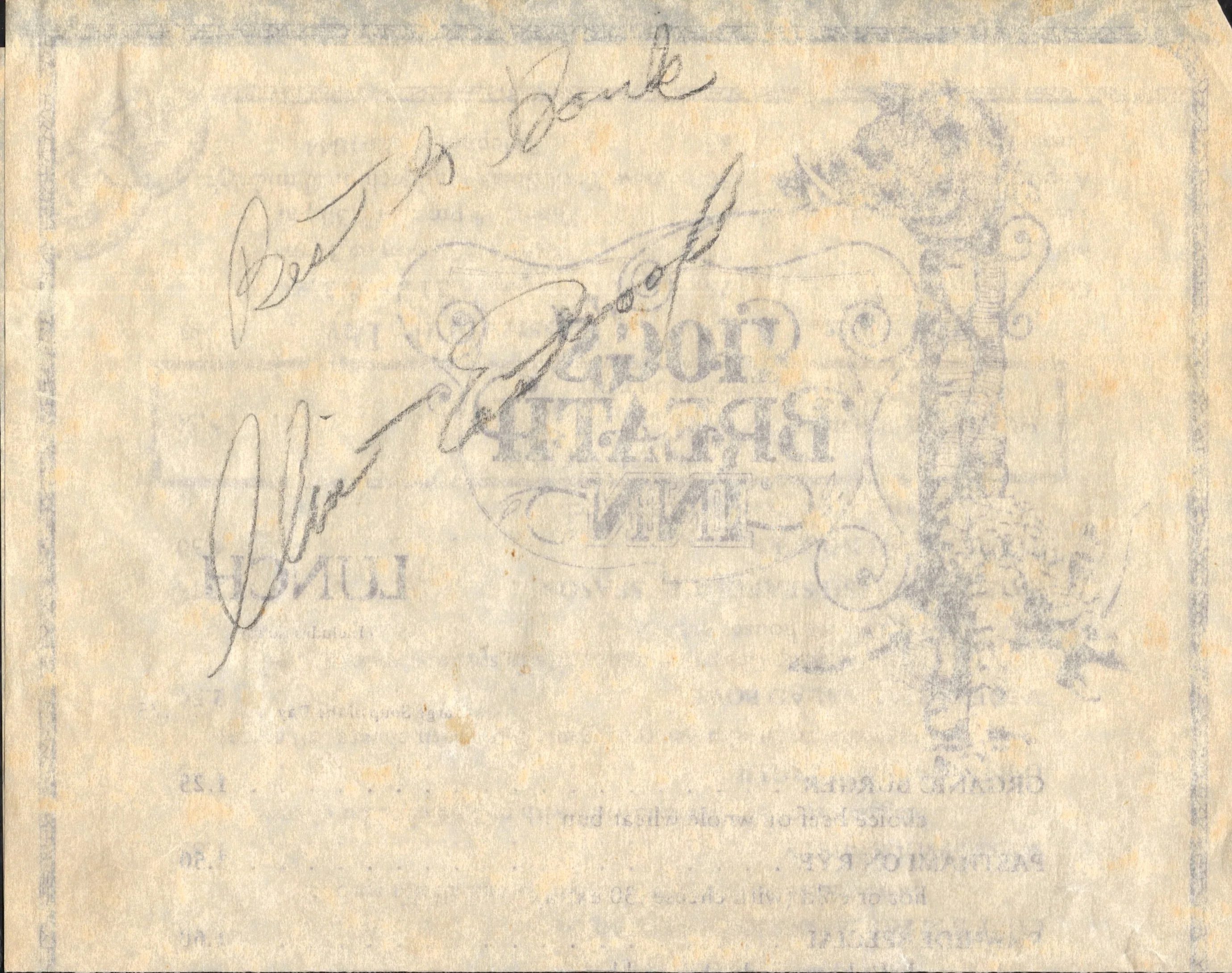 Clint Eastwood Signed Hog's Breath Inn Menu 9.25x14.5, JSA & PSA LOA