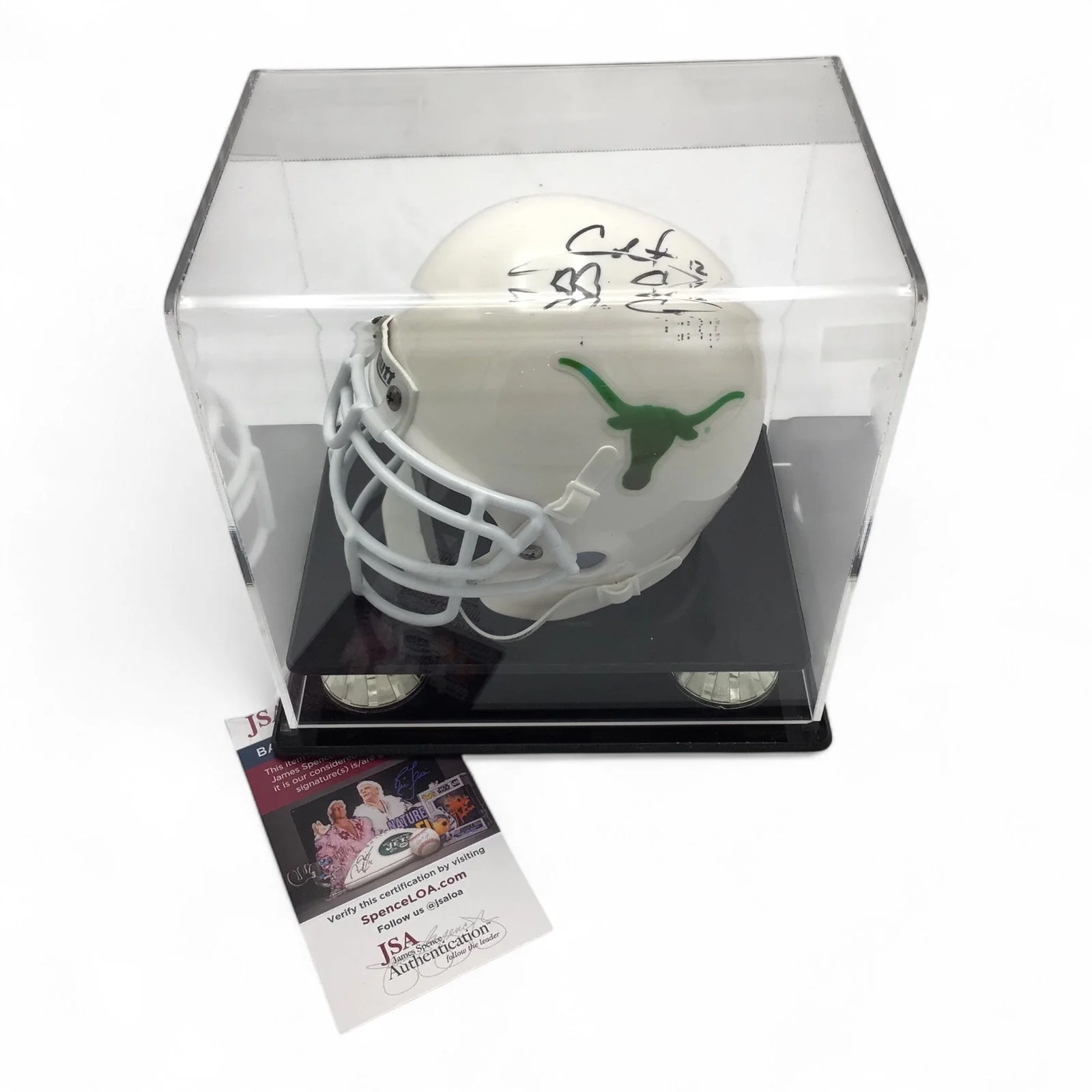 Colt McCoy Signed UT Mini Football Helmet - Rare Longhorns Version, JSA Certified - Image 6