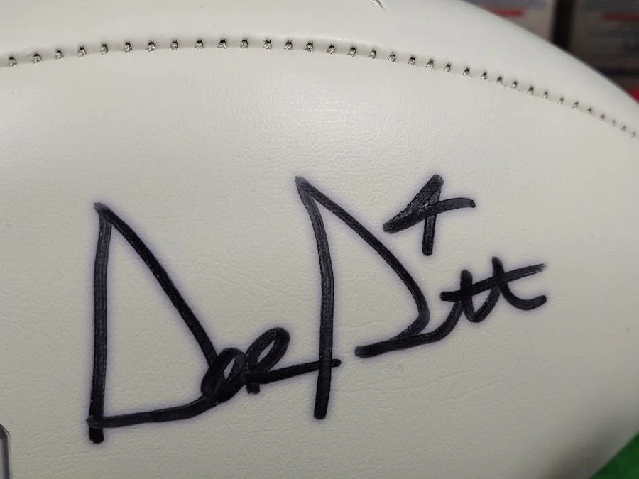 Dak Prescott Dallas Cowboys Autographed Football Shadowbox with Card and Figure - Image 9