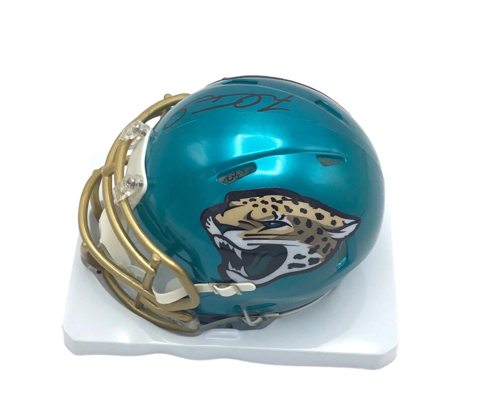 FRED TAYLOR SIGNED JACKSONVILLE JAGUARS FLASH SPEED AUTHENTIC HELMET JSA - Image 5