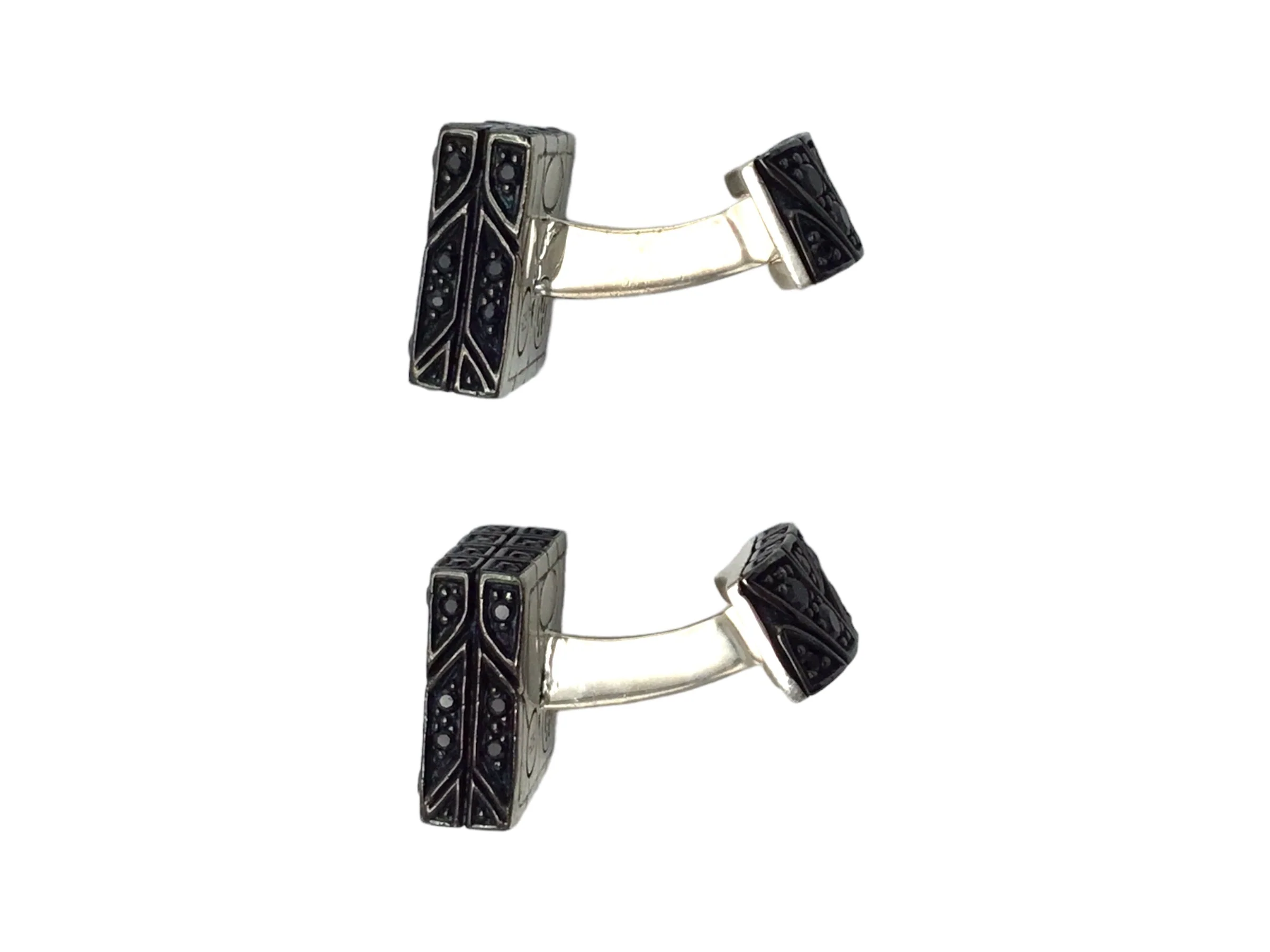 Cufflinks Designer John Hardy Sterling Silver Pair - Image 6