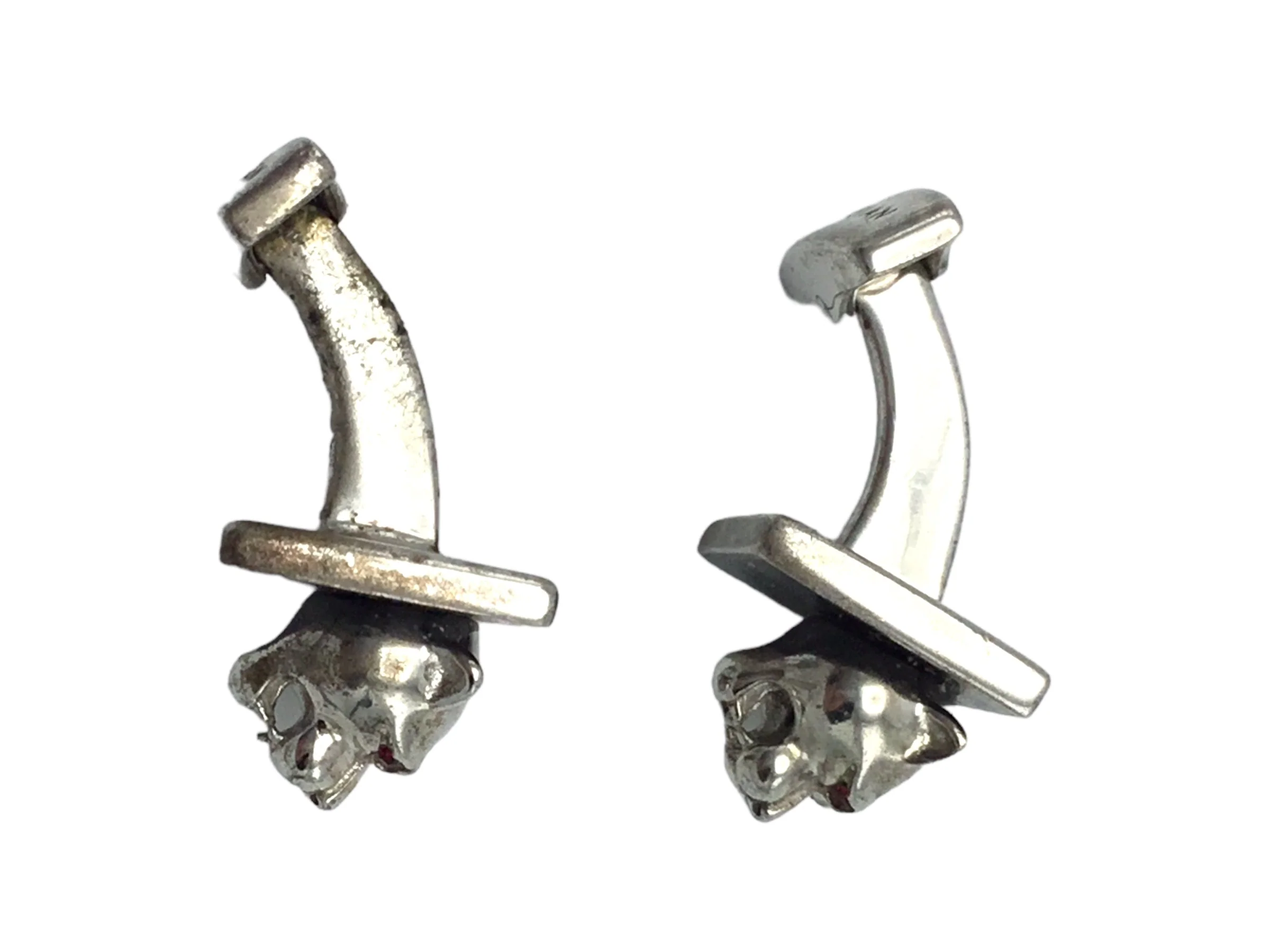 Cufflinks pair by Designer Tateossian, Sterling Silver with Panther Head - Image 4