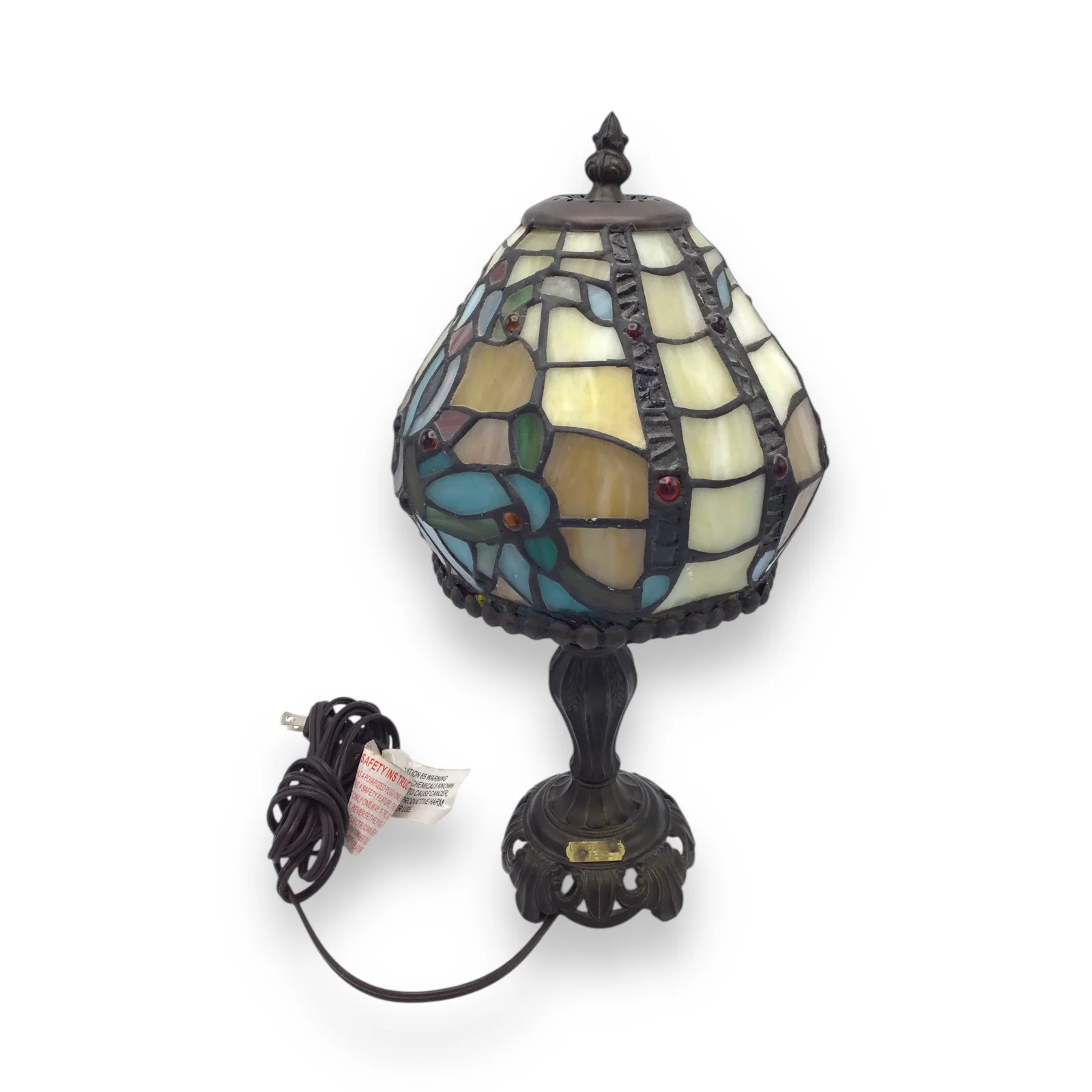 Dale Tiffanys Inc. Antiques Roadshow Lamp - Art Nouveau Stained Glass Desk Lamp Accent Light - Image 3