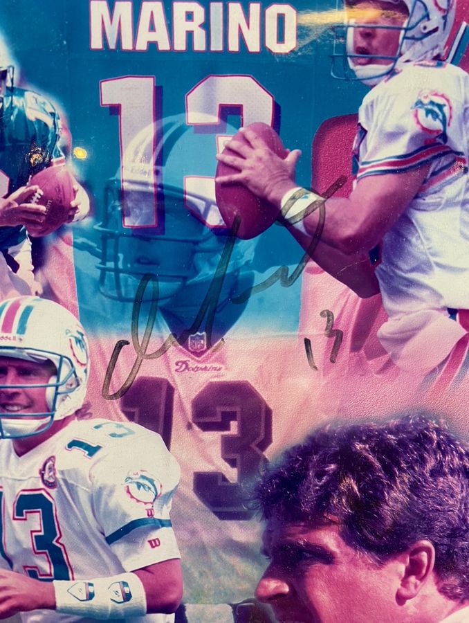 Dan Marino Autographed Photo 8x10 Plaque Miami Dolphins JSA Certified NFL - Image 2