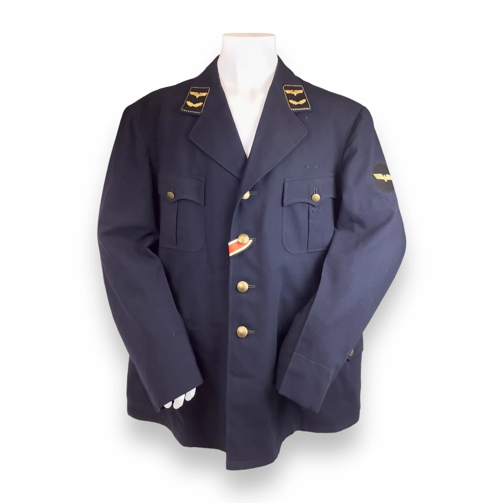 DDR Federal Railroad Officer Jacket w/ Iron Cross – WWII Veteran’s Uniform