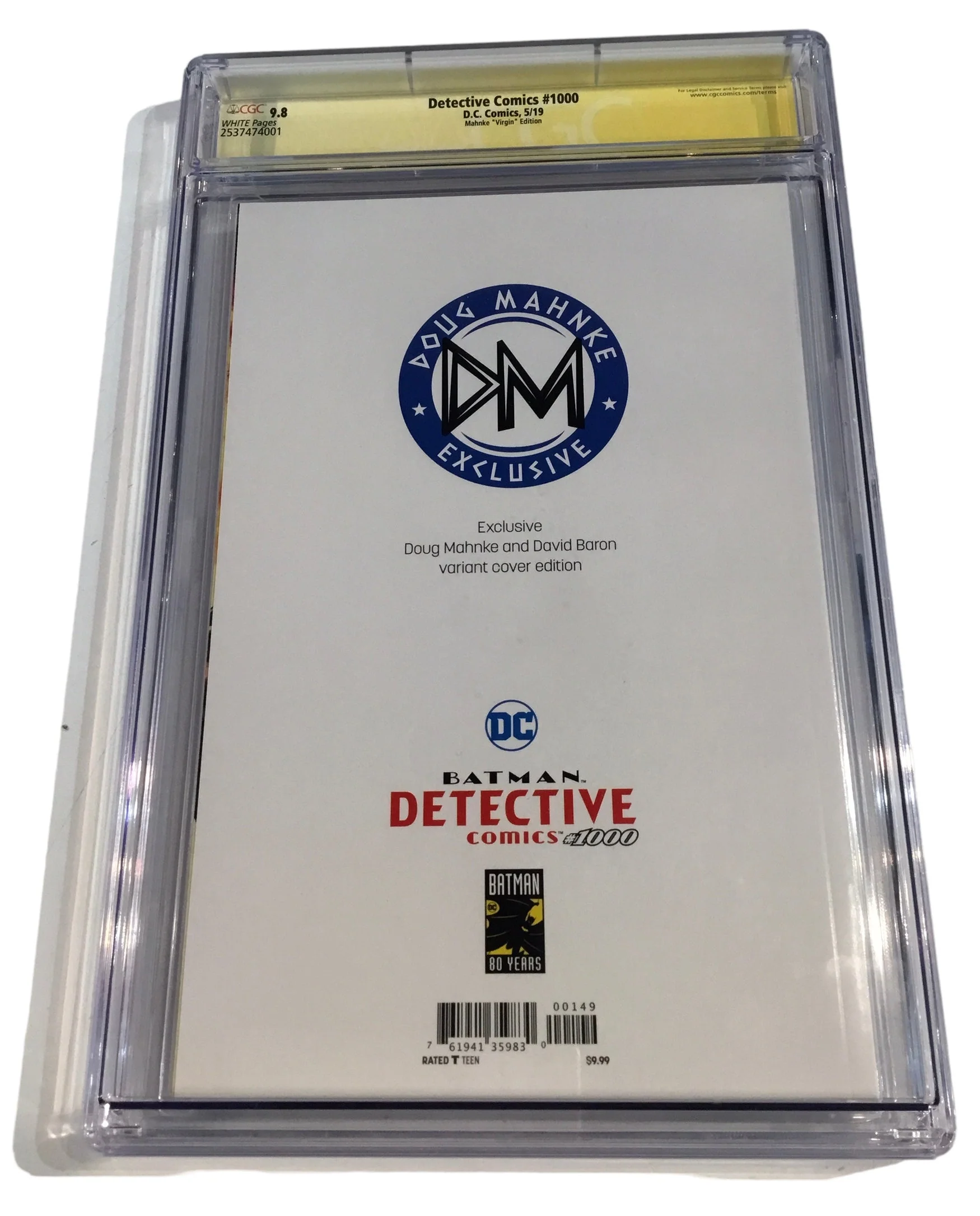 Detective Comics #1000 - CGC 9.8 Signature by Gleason - Mahnke Virgin Variant - Image 3