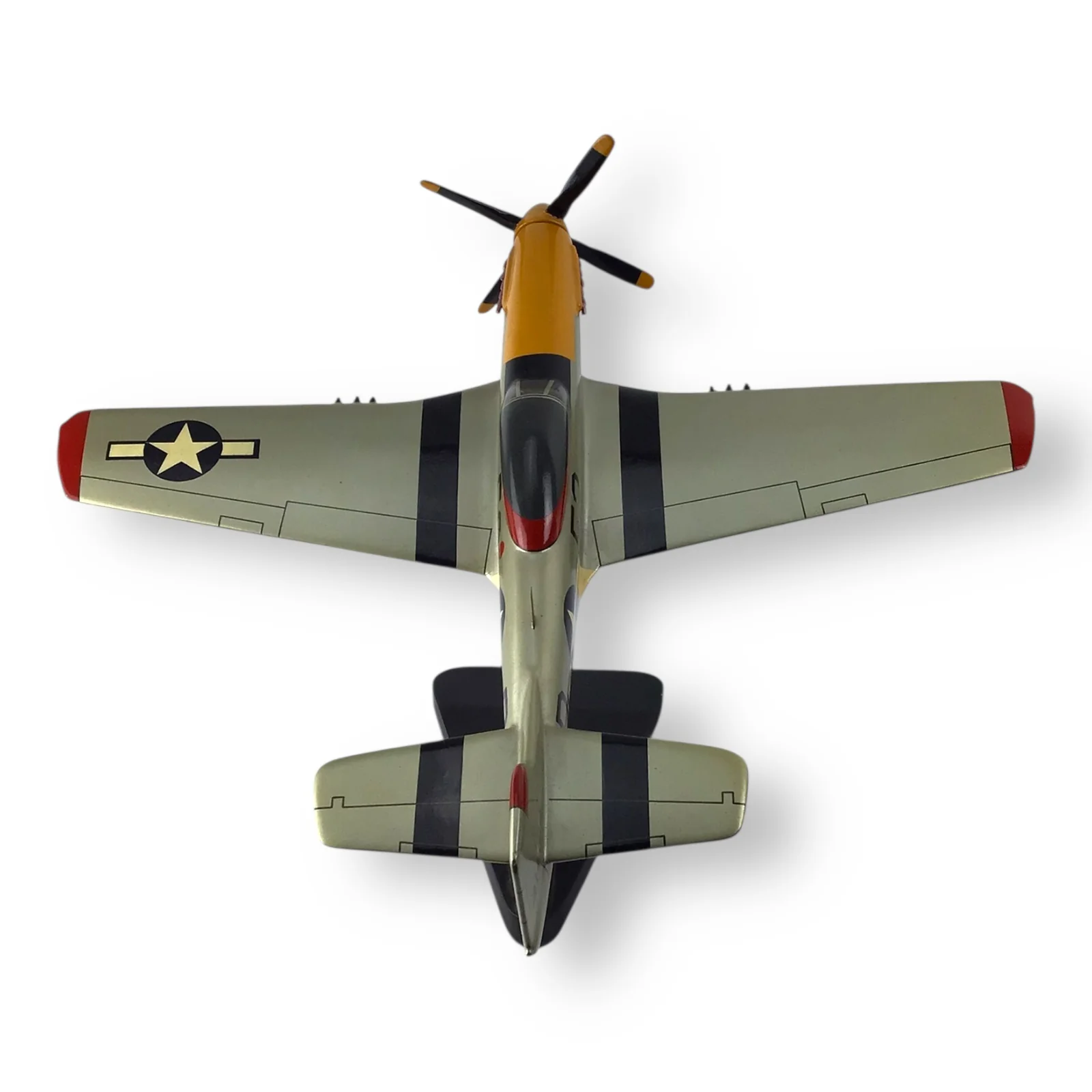 “Detroit Miss” P-47 Thunderbolt Wooden Model Plane - Image 3