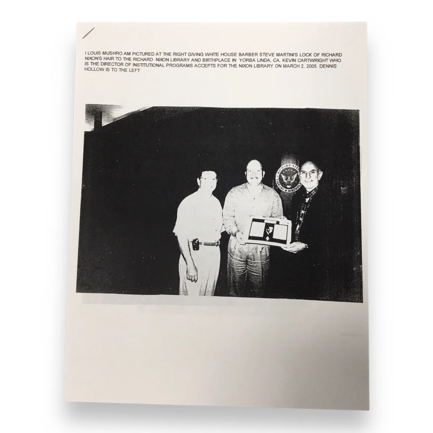 Lyndon B. Johnson Hair Clipping with Certificate of Authenticity - Image 4