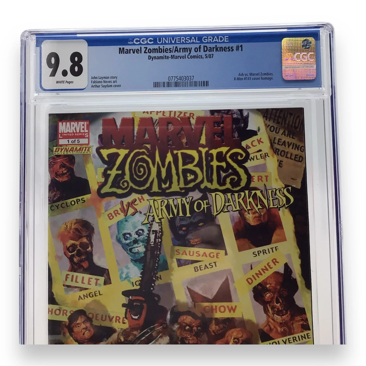 Dynamite Marvel Comics Zombies Army of Darkness #1 - CGC Graded 9.8 - Image 3