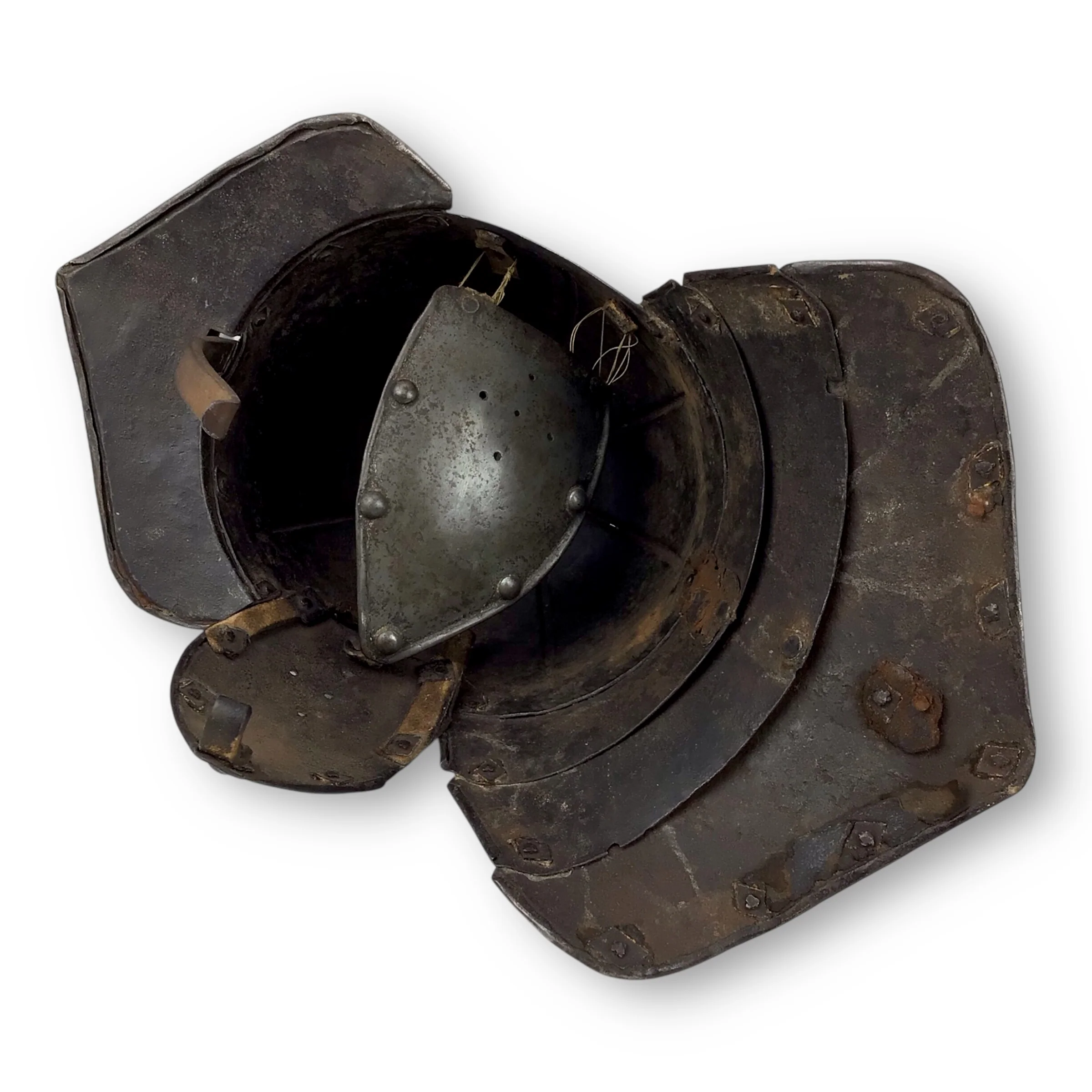 English Cromwellian Lobster-Tail Burgonet Helmet - Circa 1630-1660 - Image 8