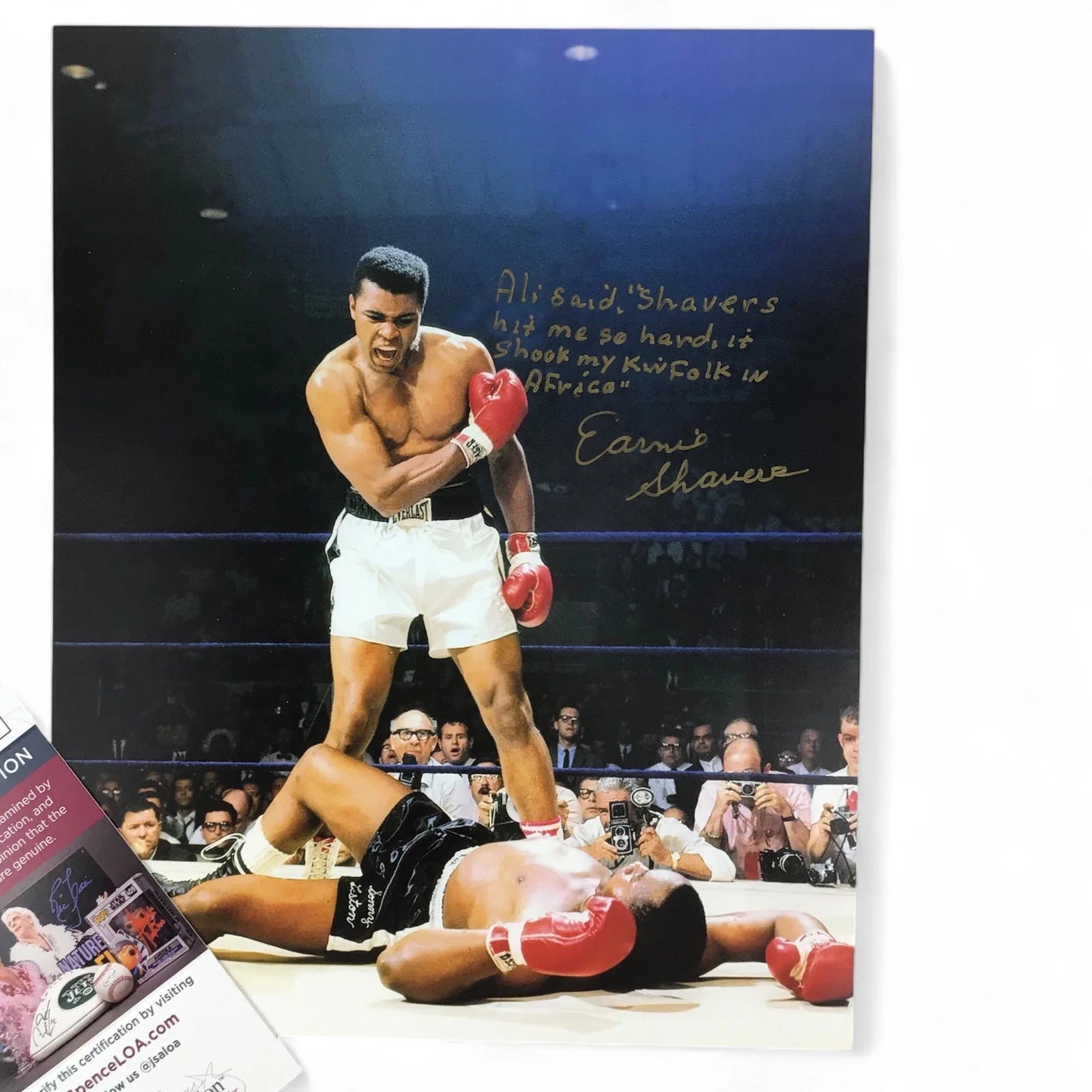 Ernie Shavers Signed Color Photo w/ Inscription – Dual Cert - Image 4
