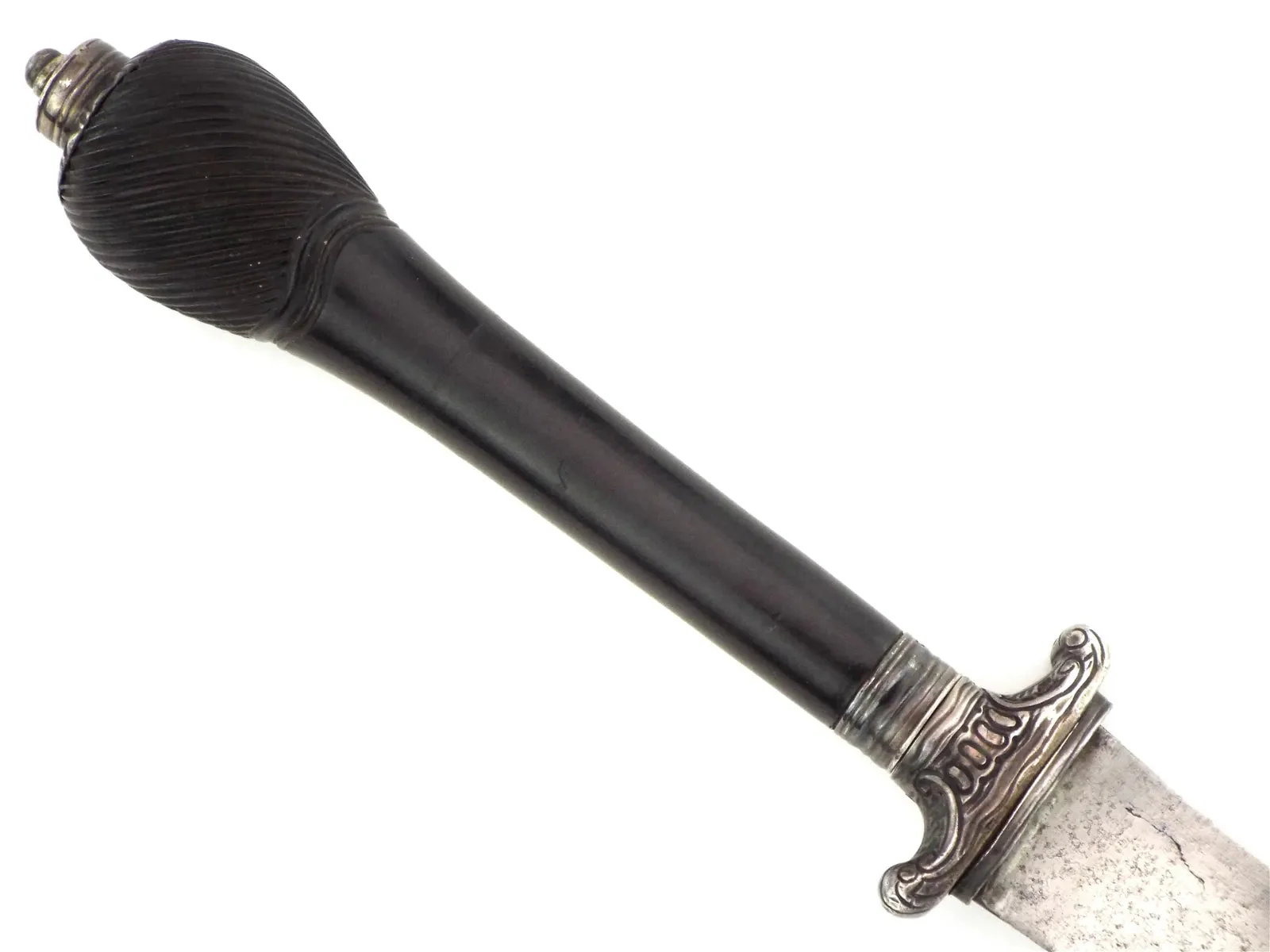 French Plug Bayonet 17th C Silver Hilt Reversible Dagger Musket Mount - Image 10