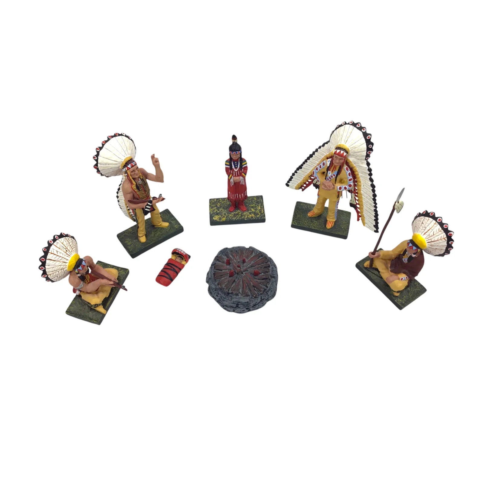 Figarti Miniatures The Artist's Club JU5101 Council Fire & 4 Chiefs Sioux/Plains - Image 7