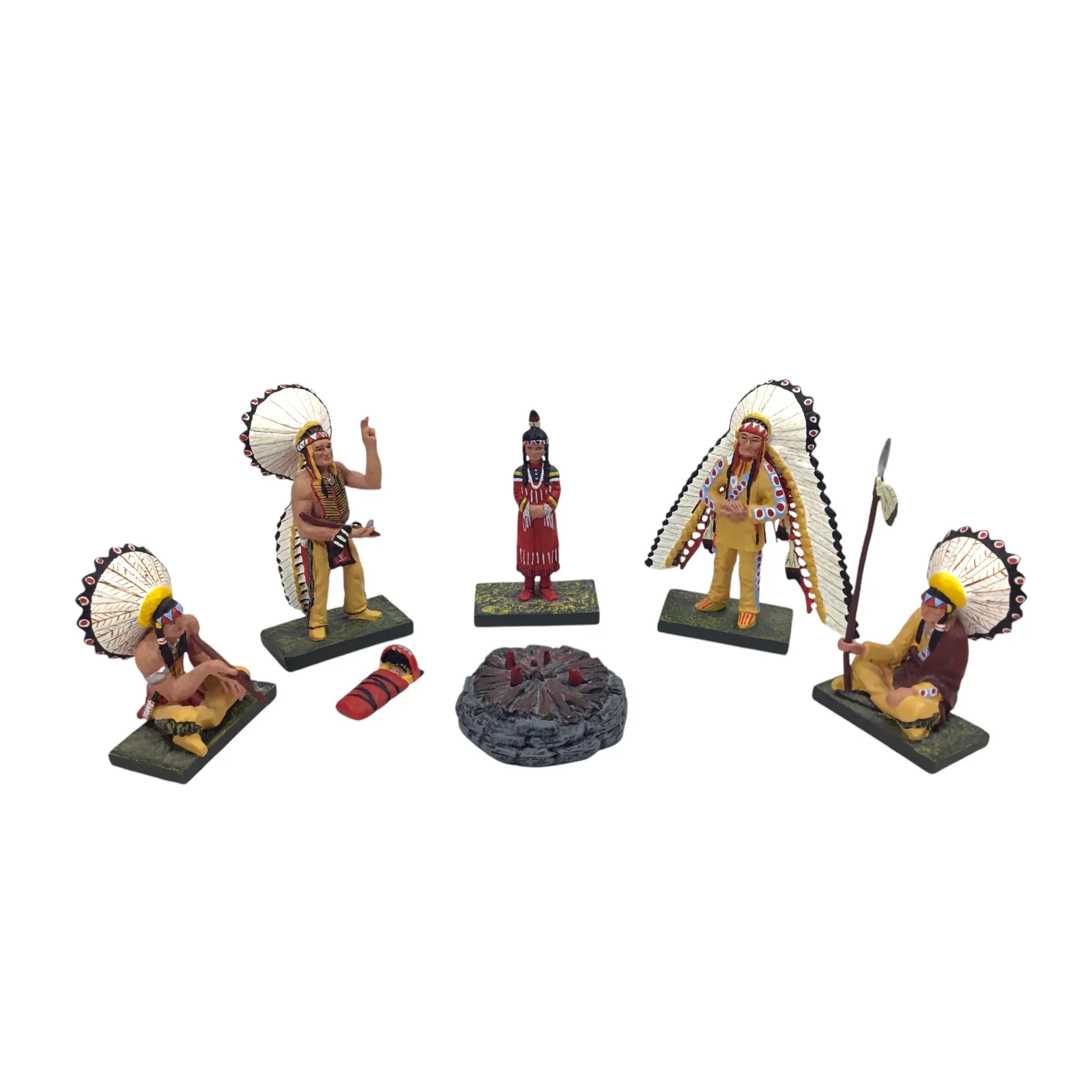 Figarti Miniatures The Artist's Club JU5101 Council Fire & 4 Chiefs Sioux/Plains - Image 8